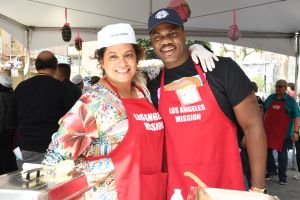 The Los Angeles Mission Hosts Easter For The Homeless held at the LA Mission.