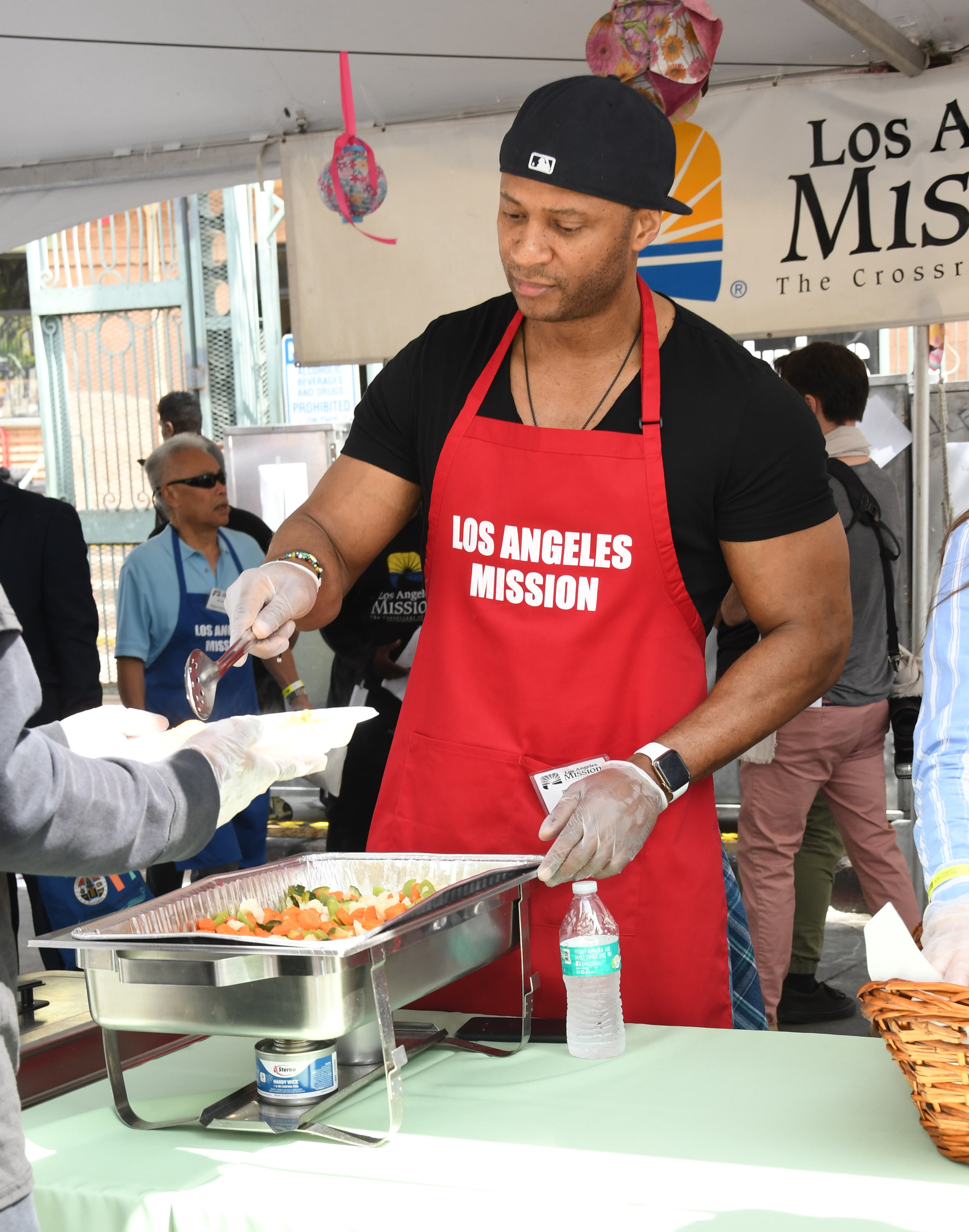 The Los Angeles Mission Hosts Easter For The Homeless held at the LA Mission.