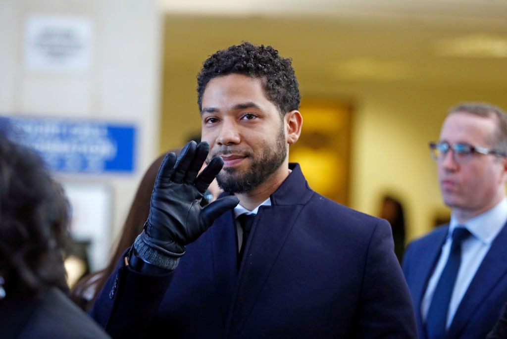 Actor Jussie Smollett Appears Outside Of Court After It Was Announced That All Charges Have Been Dropped Against Him