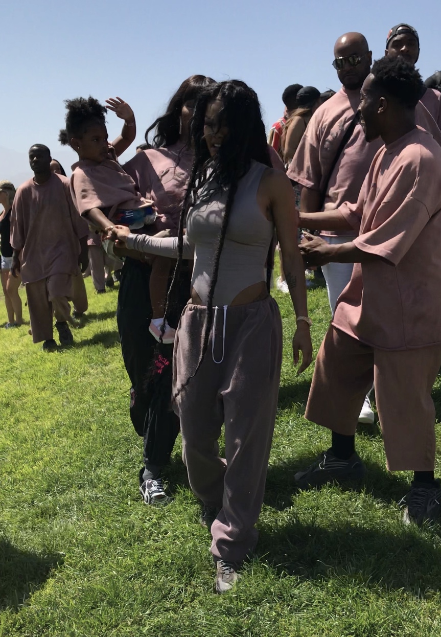 Teyana Taylor and daughter Junie Kanye West Sunday Service At Coachella