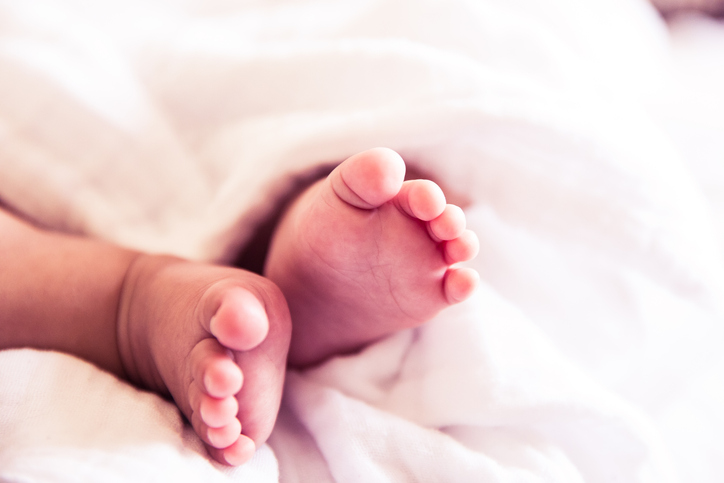 Baby foots close-up