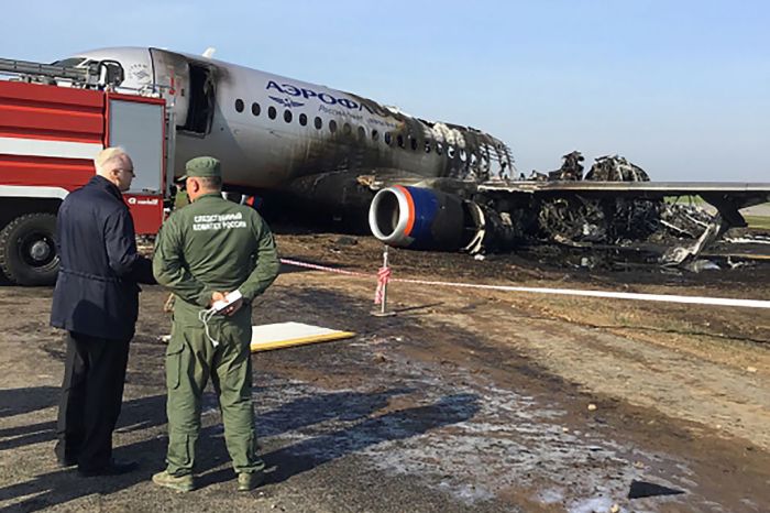 Moscow's Sheremetyevo Airport after Aeroflot airliner crash landing