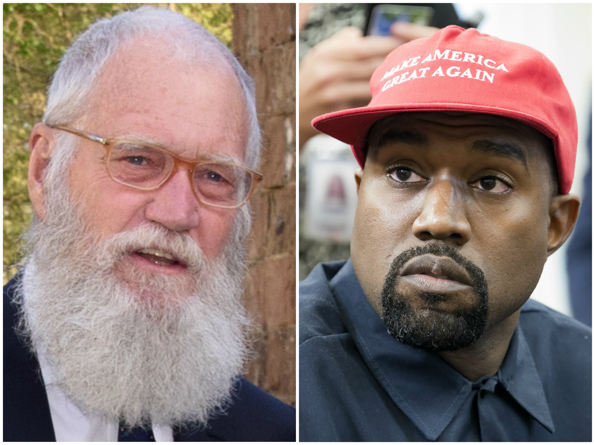 David Letterman and Kanye West