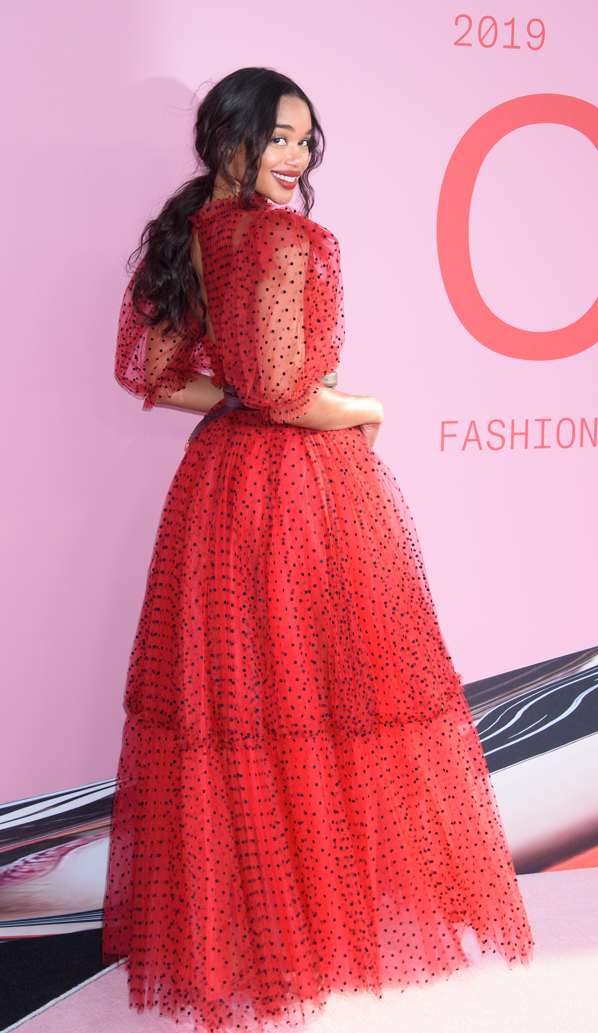 Laura Harrier attends 2019 CFDA Fashion Awards