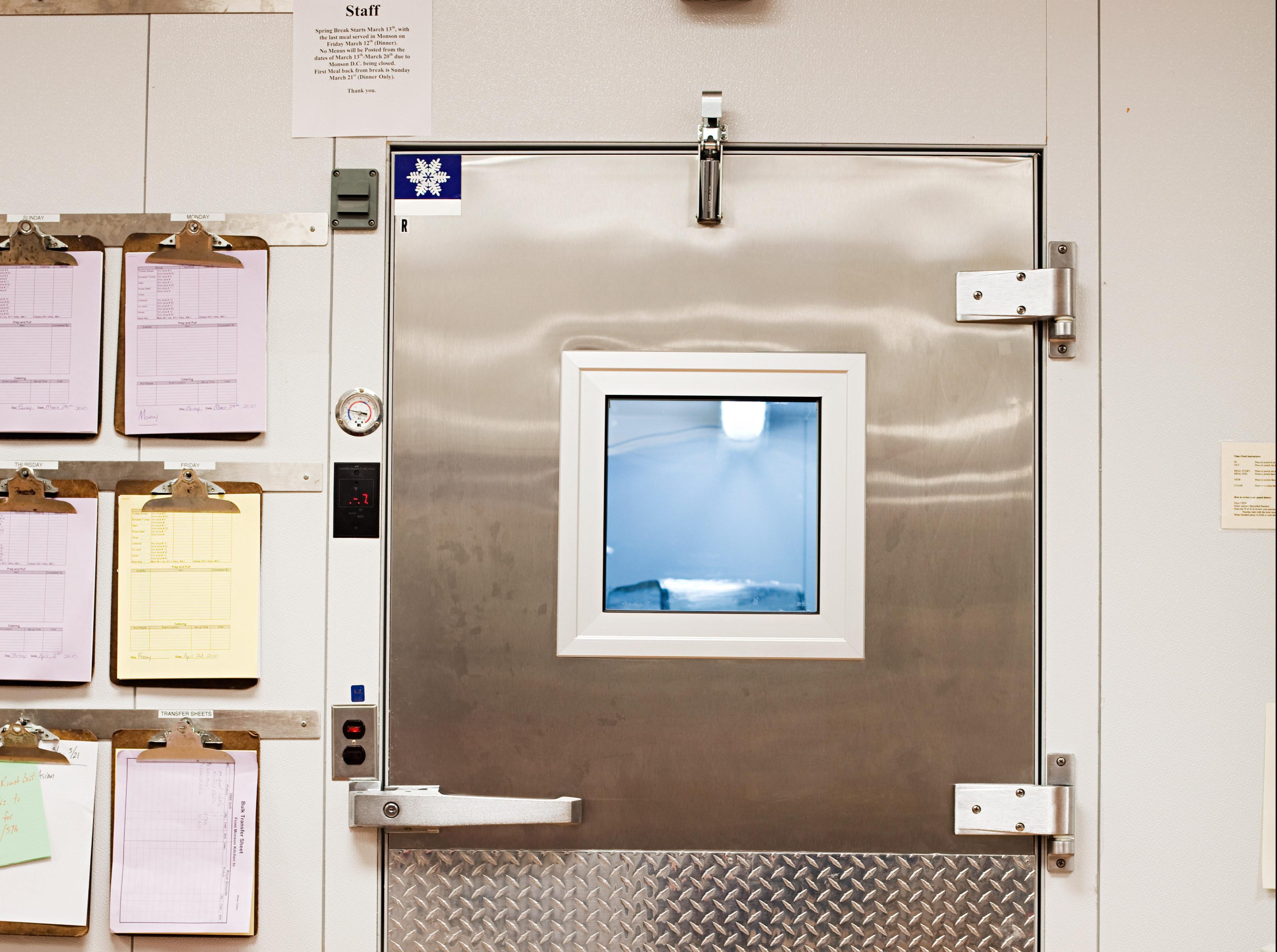 Walk in freezer, commercial kitchen