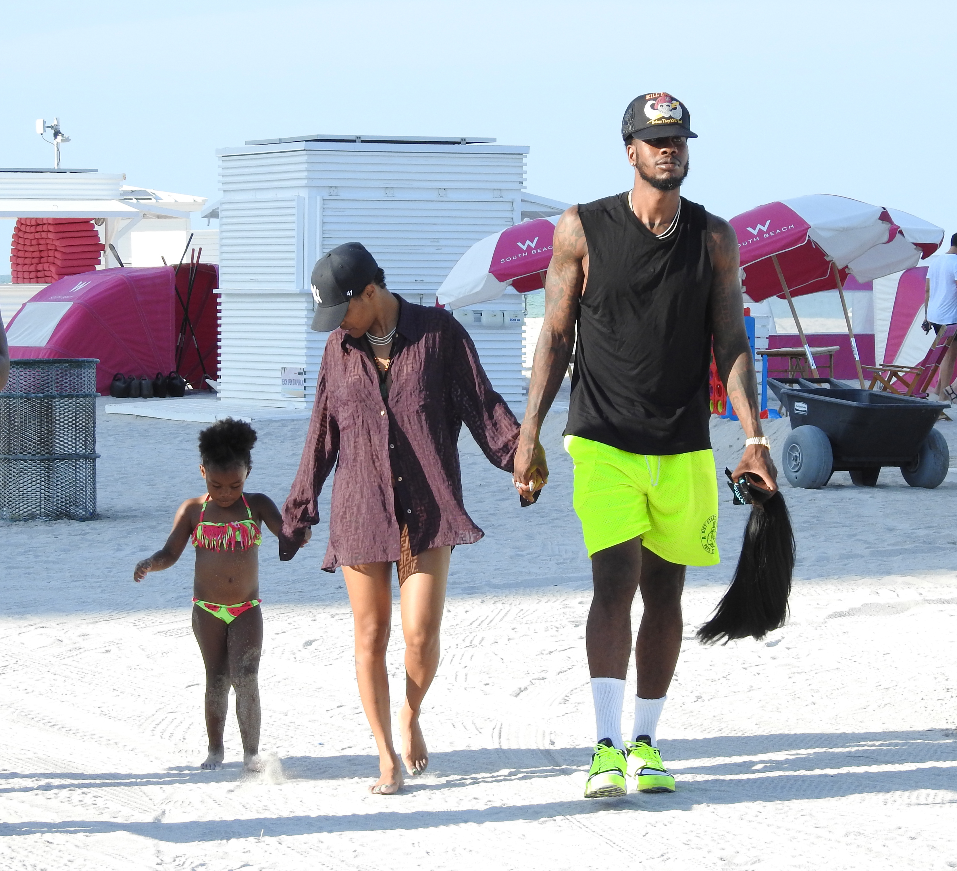 Teyana Taylor Iman Shumpert and daughter Junie in Miami