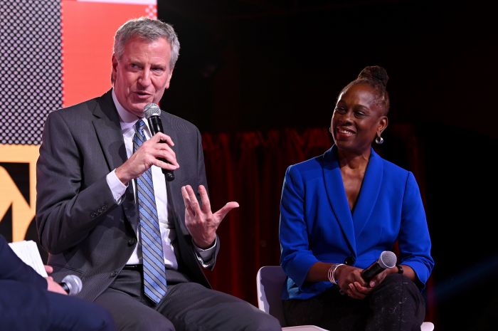 Bill de Blasio and Chirlane McCray