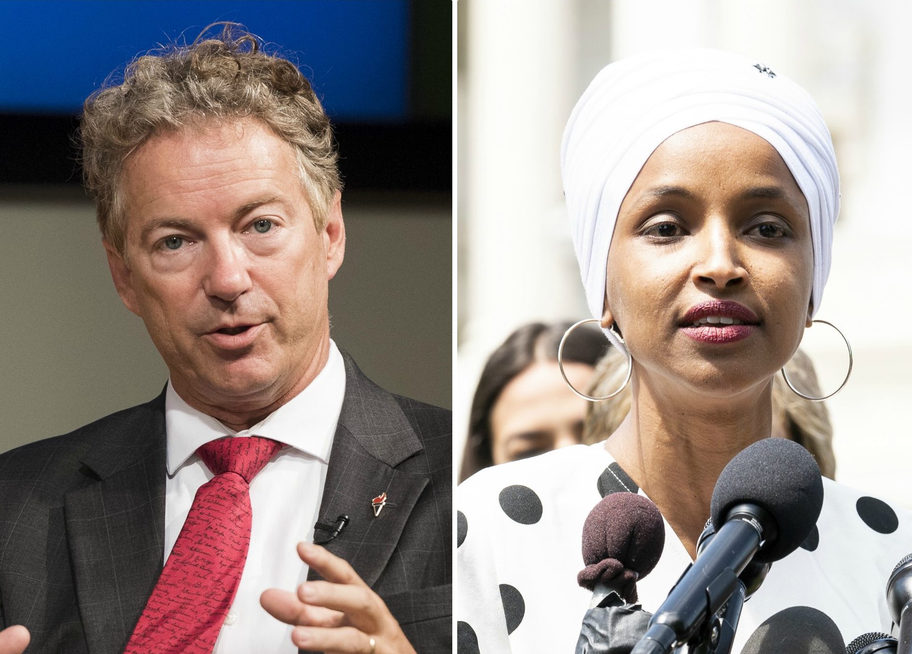 Rand Paul & Ilhan Omar side-by-side