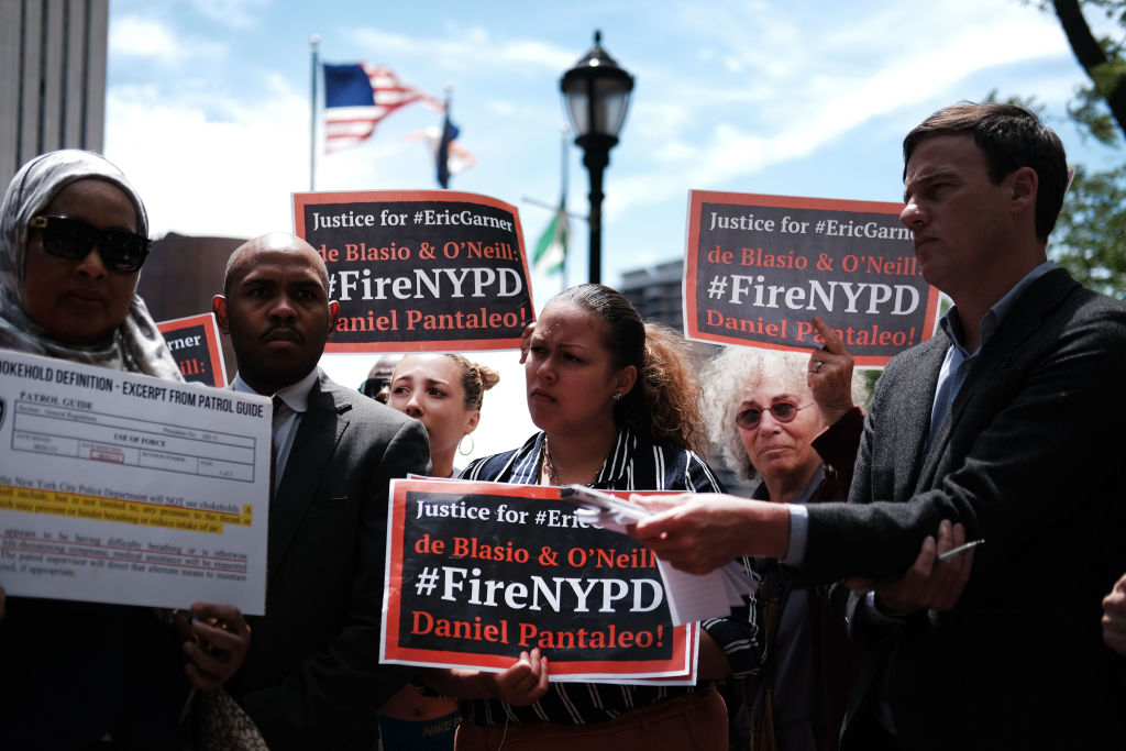 Mother Of Eric Garner Addresses The Media During Trial Of NYPD Officer Pantaleo