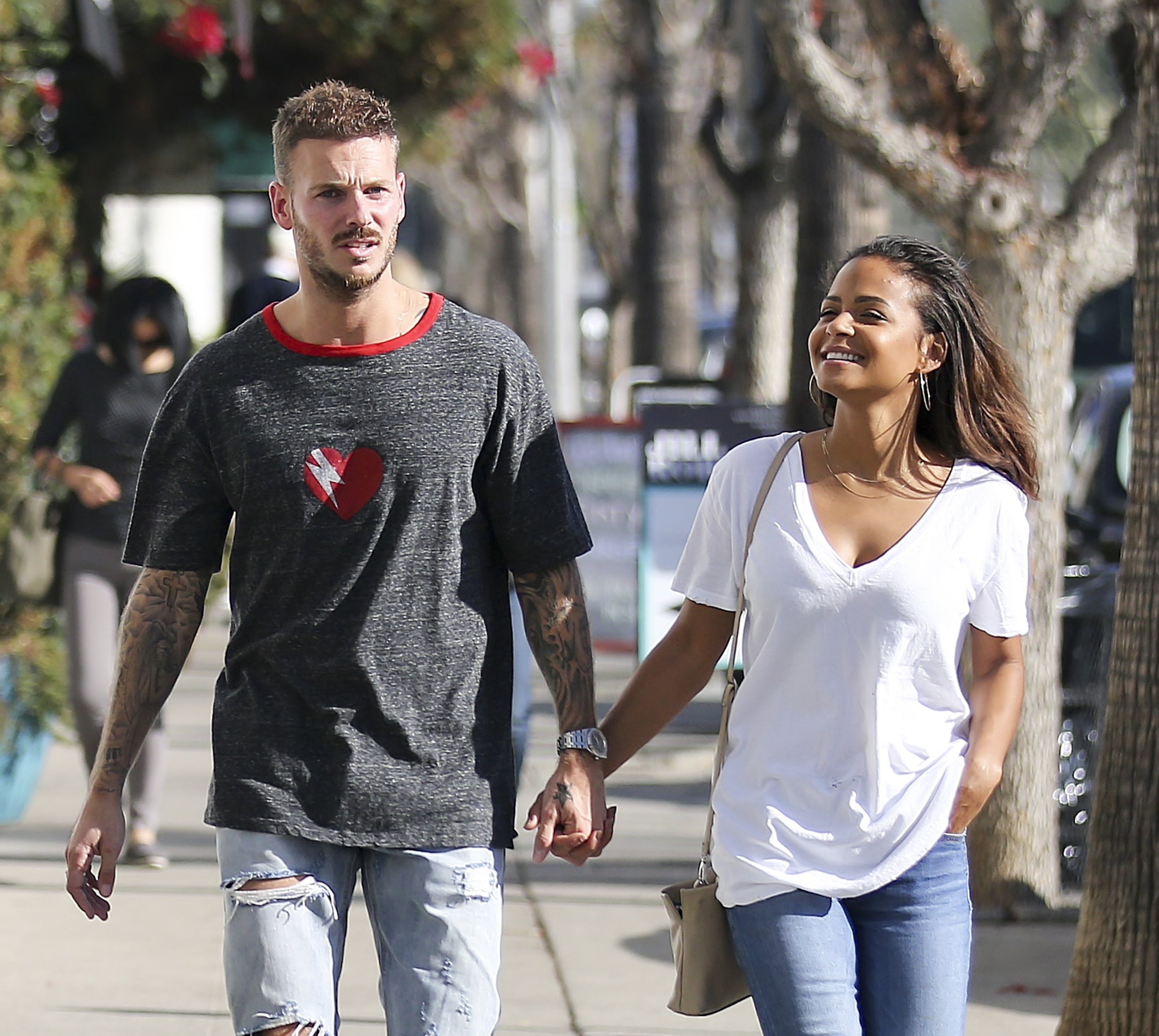 Christina Milian and boyfriend Matt POkora