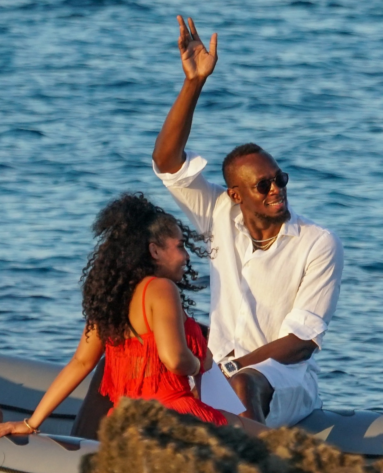 Usain Bolt and girlfriend Kasi J. Bennett vacation in Ibiza, Spain
