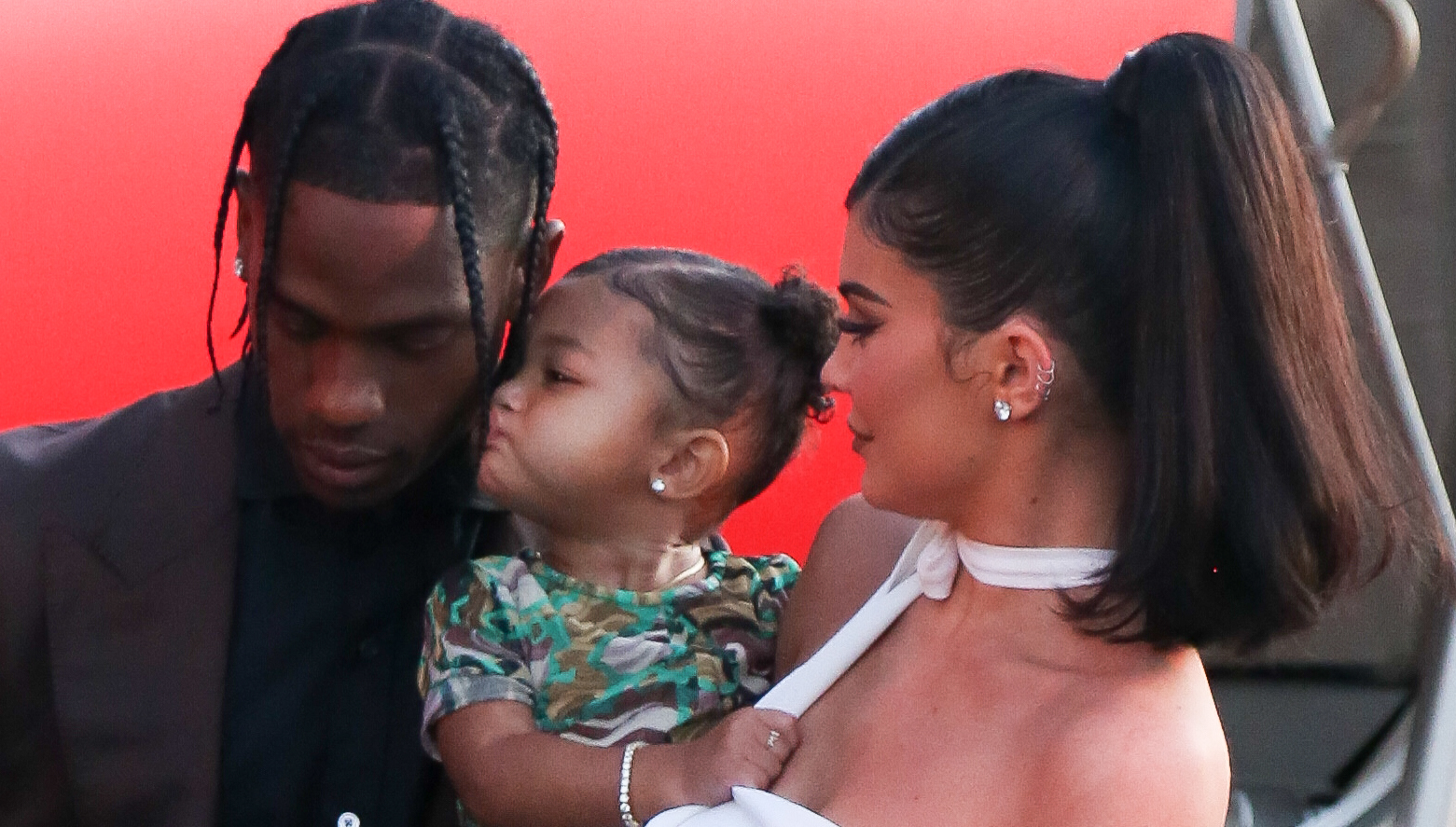 Stormi Webster, Travis Scott and Kylie Jenner