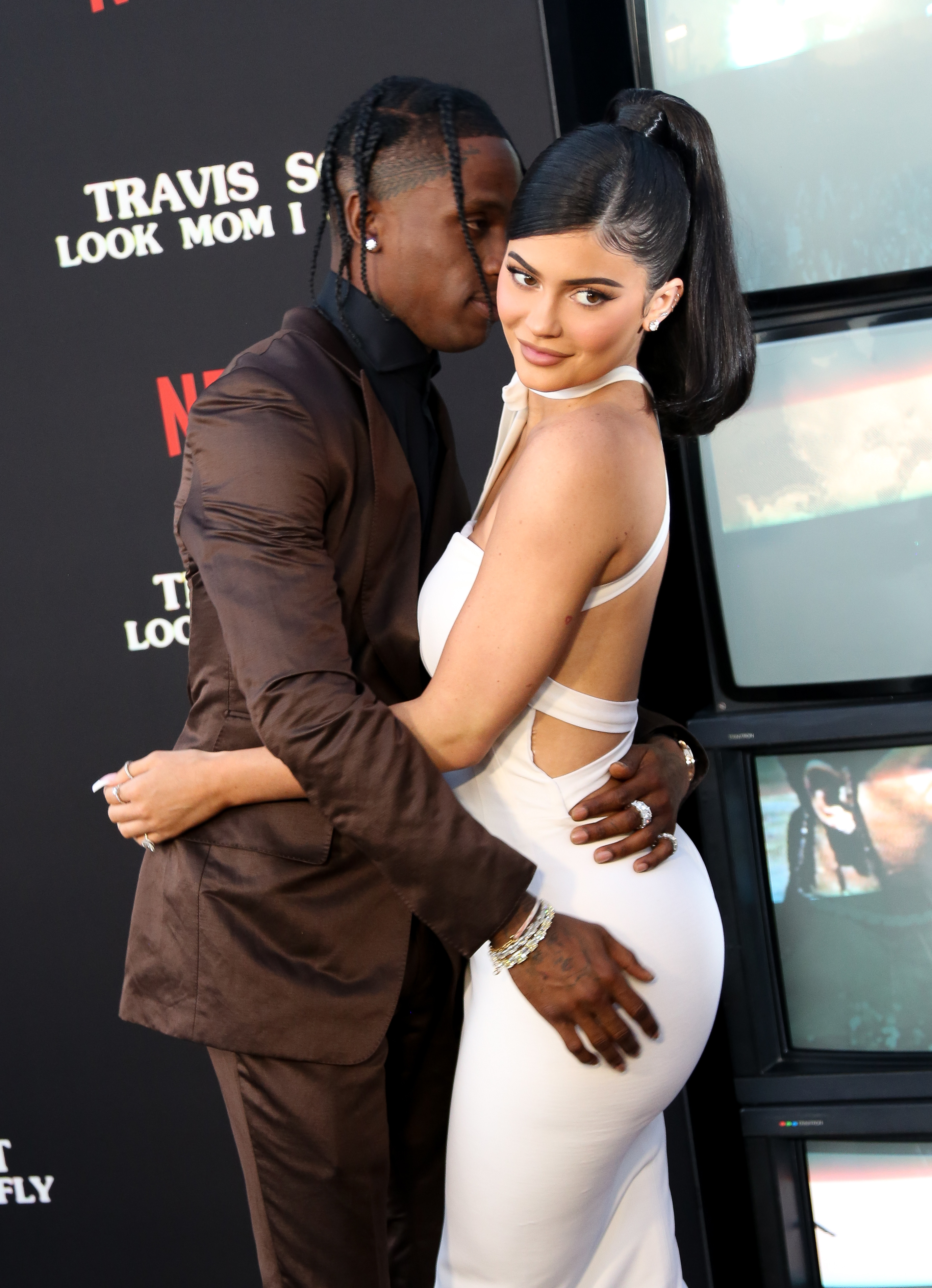 Stormi Webster, Travis Scott and Kylie Jenner