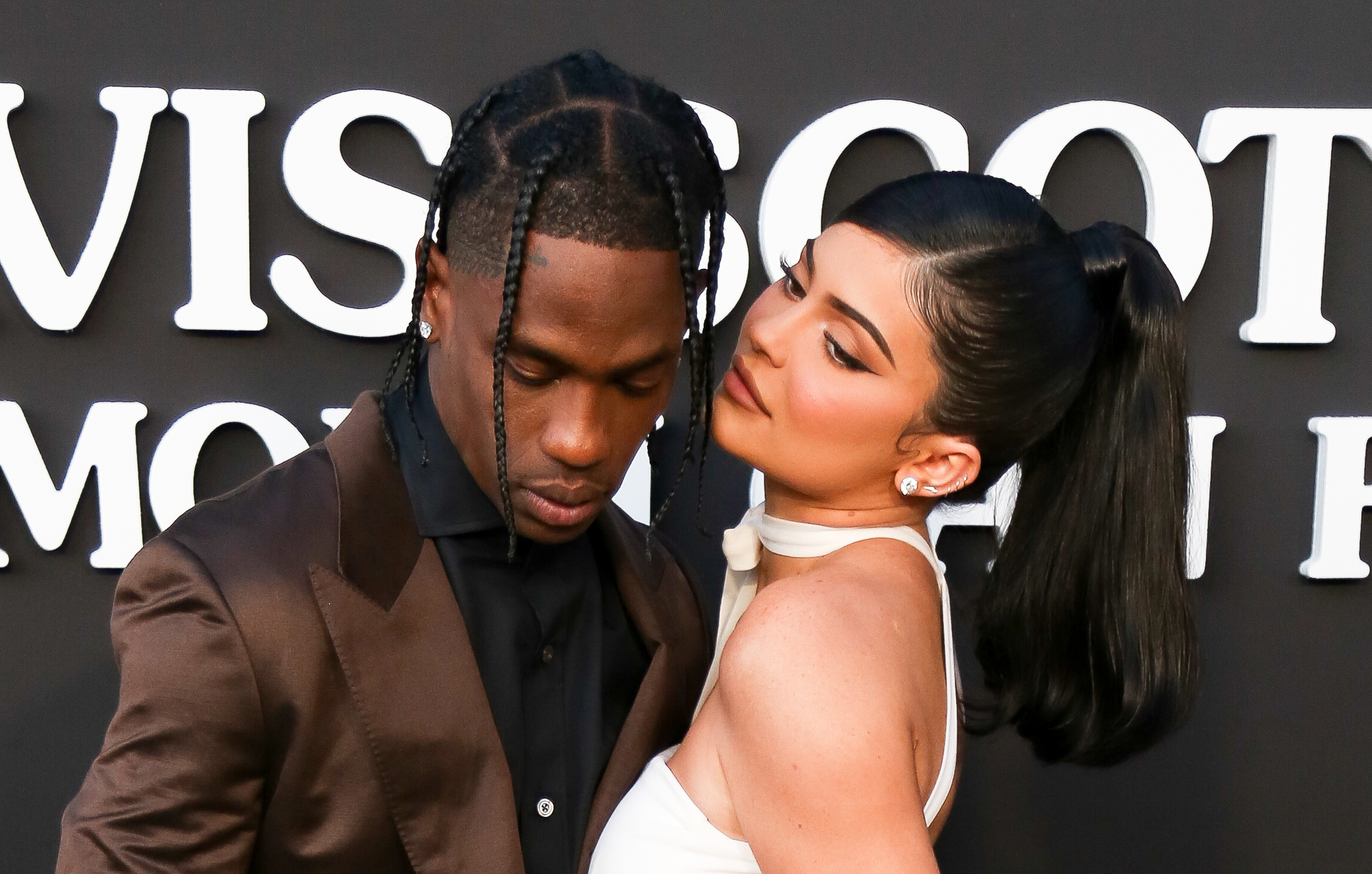Stormi Webster, Travis Scott and Kylie Jenner
