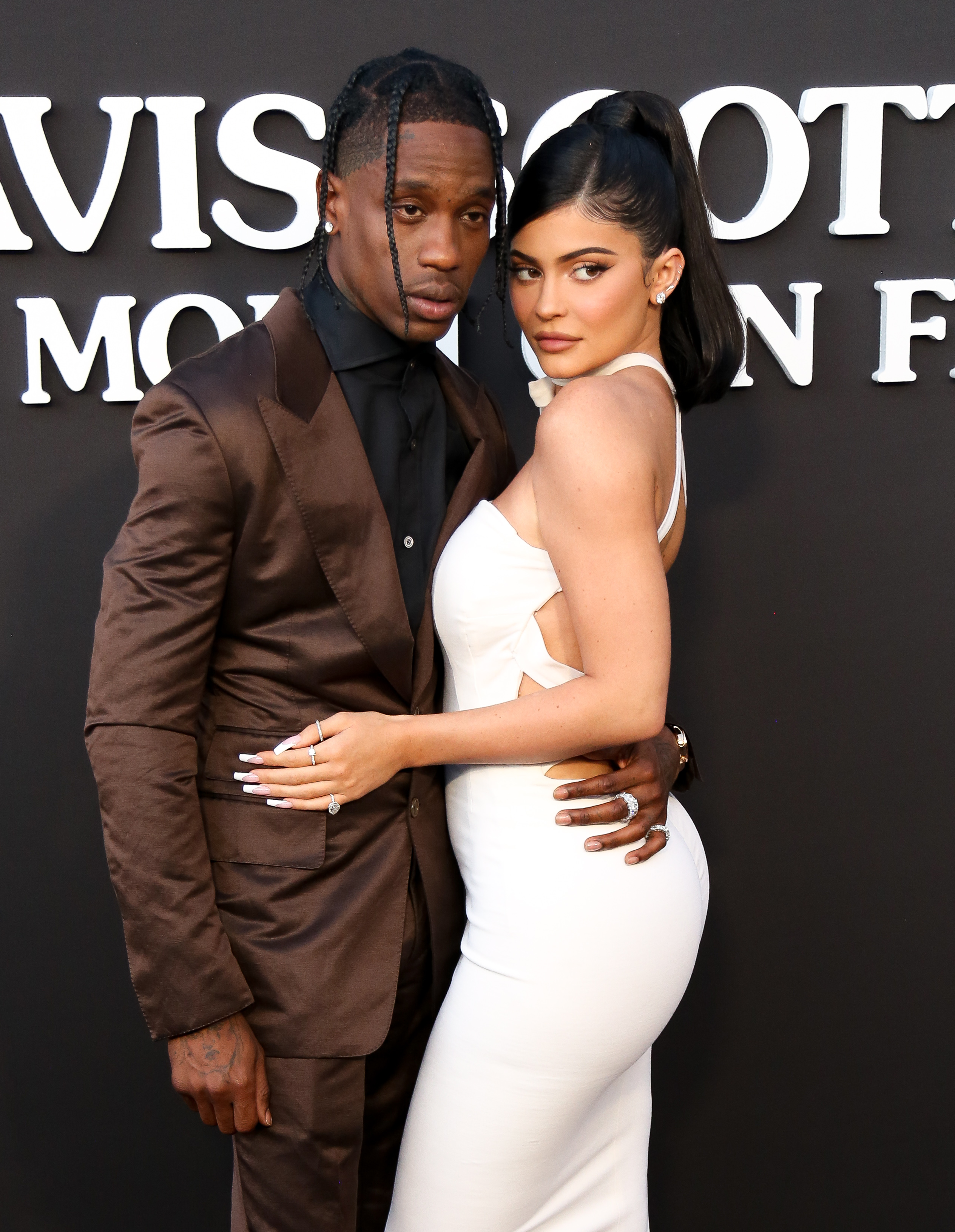 Stormi Webster, Travis Scott and Kylie Jenner
