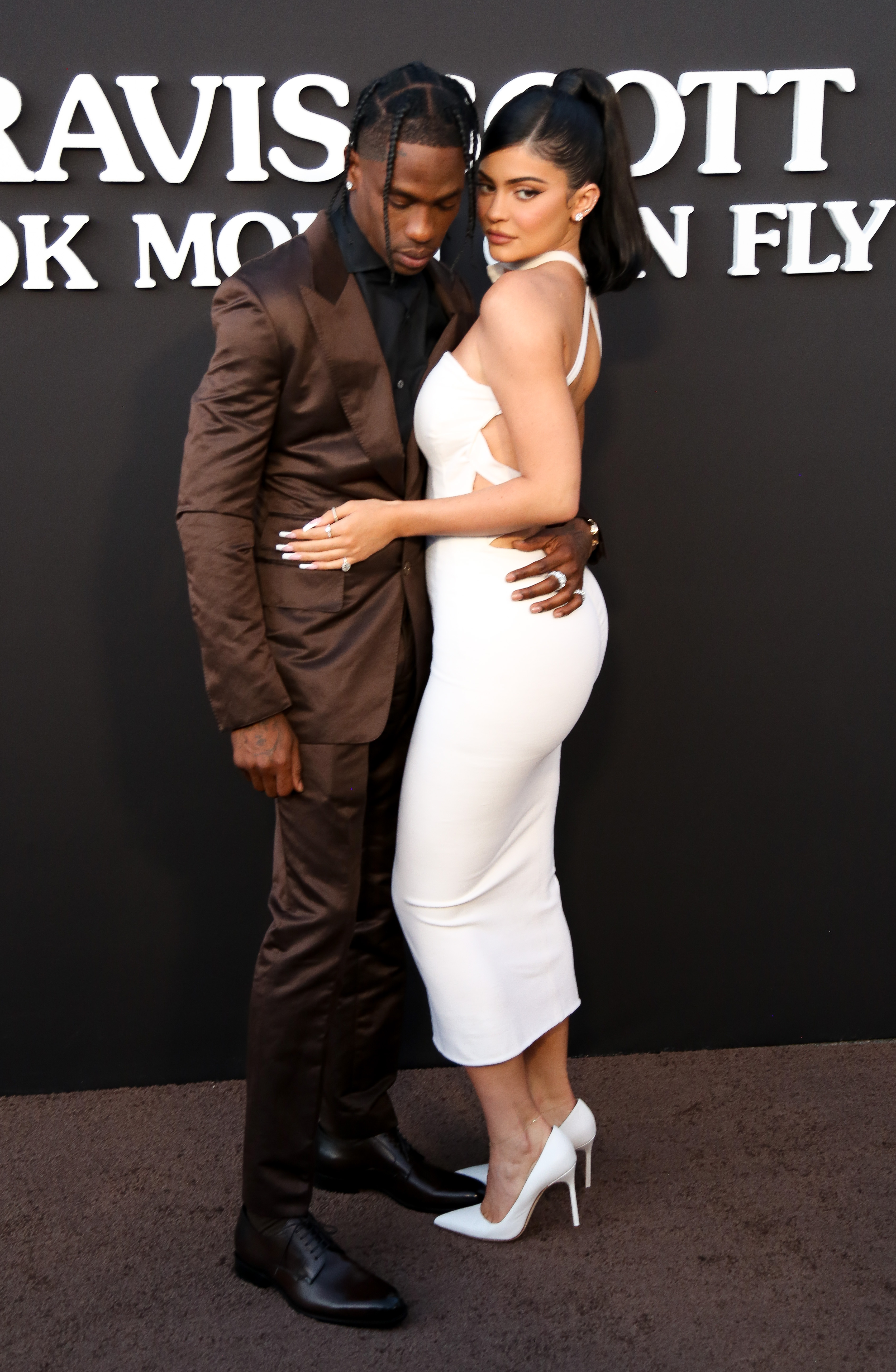 Stormi Webster, Travis Scott and Kylie Jenner