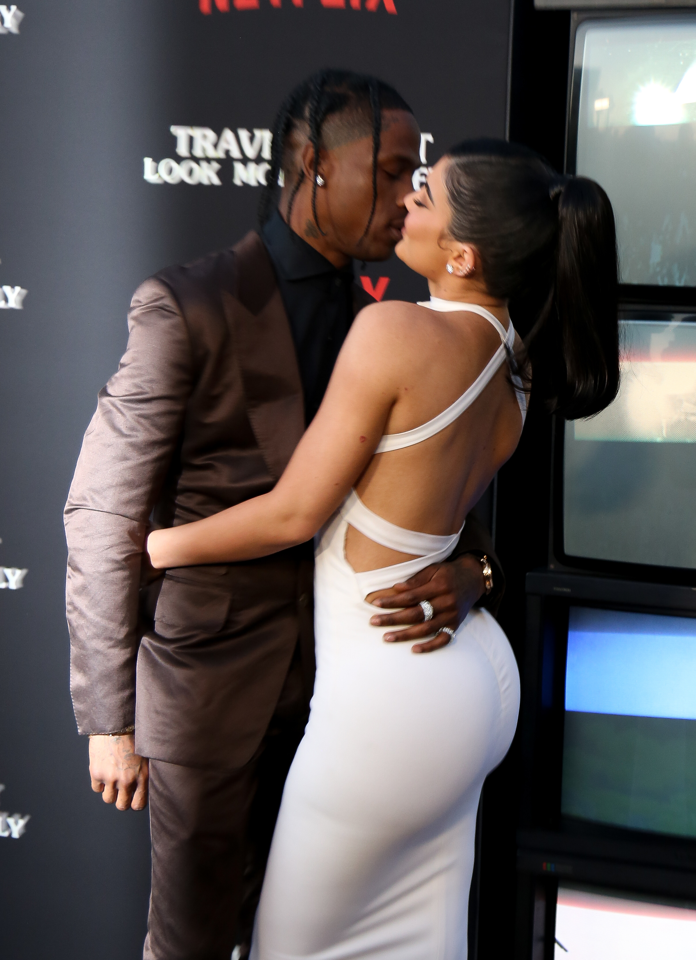 Stormi Webster, Travis Scott and Kylie Jenner