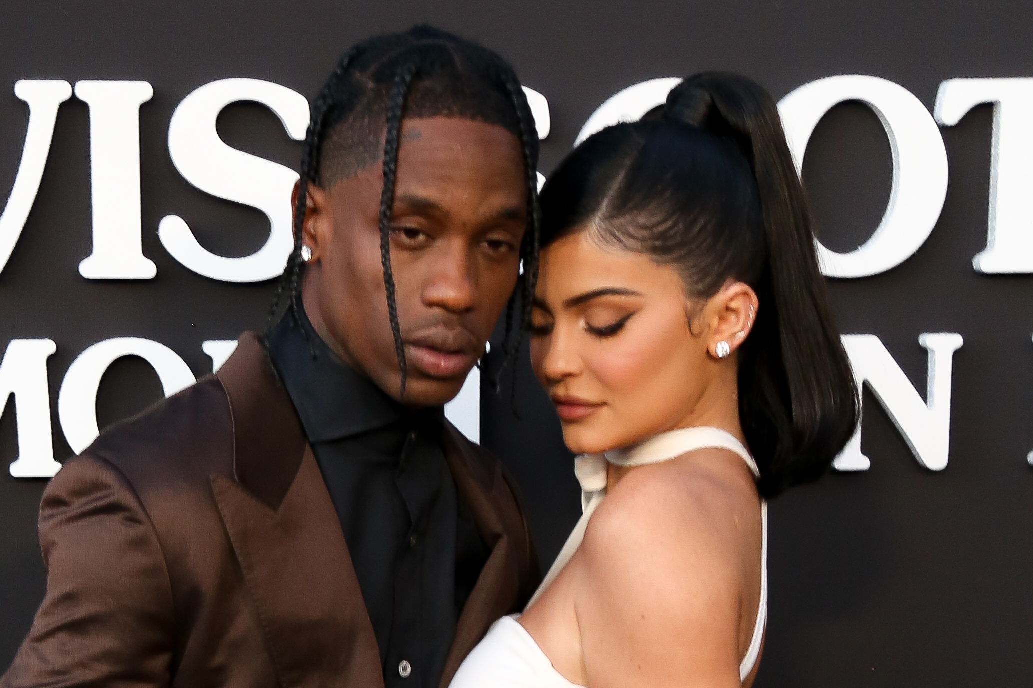 Stormi Webster, Travis Scott and Kylie Jenner