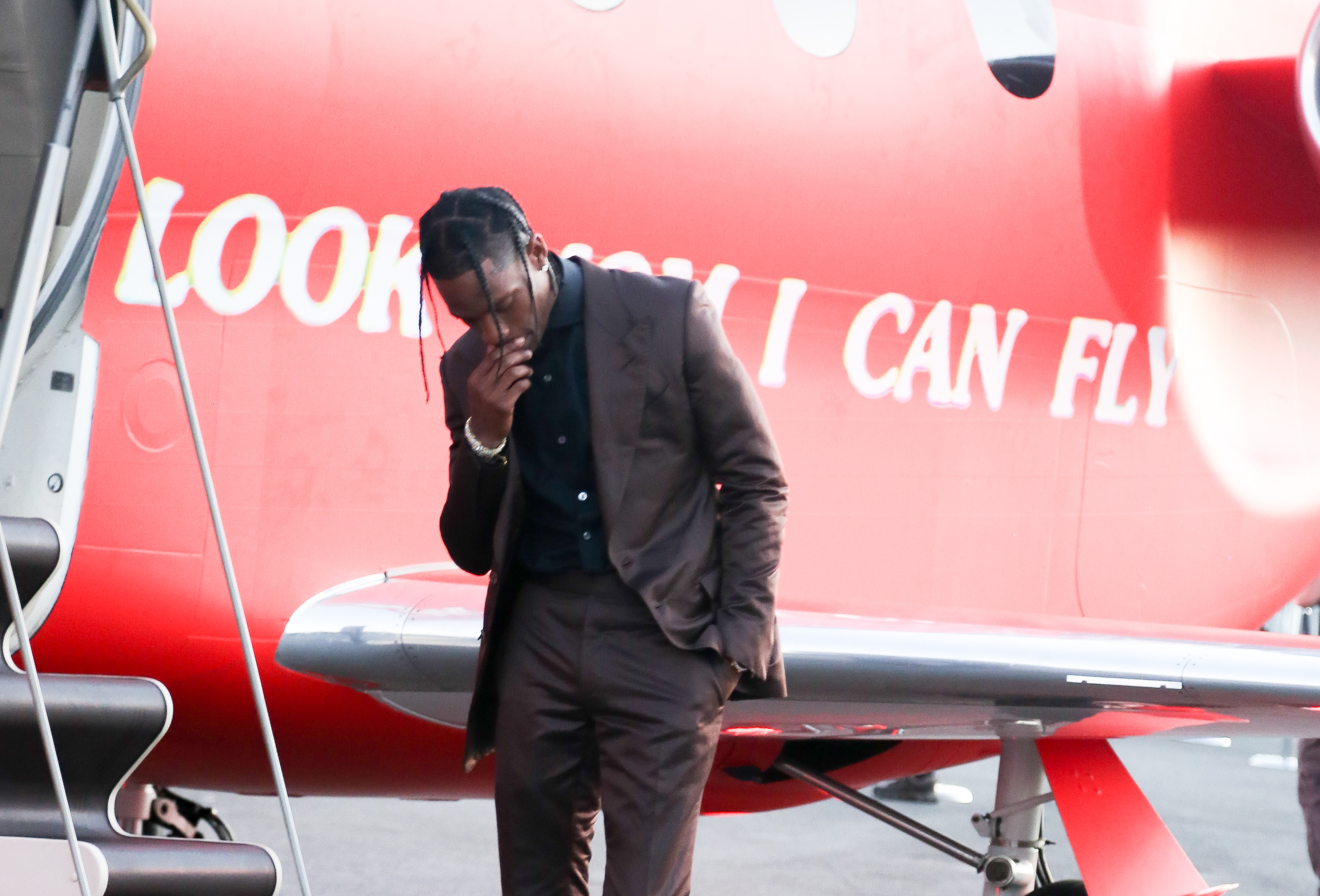 Stormi Webster, Travis Scott and Kylie Jenner