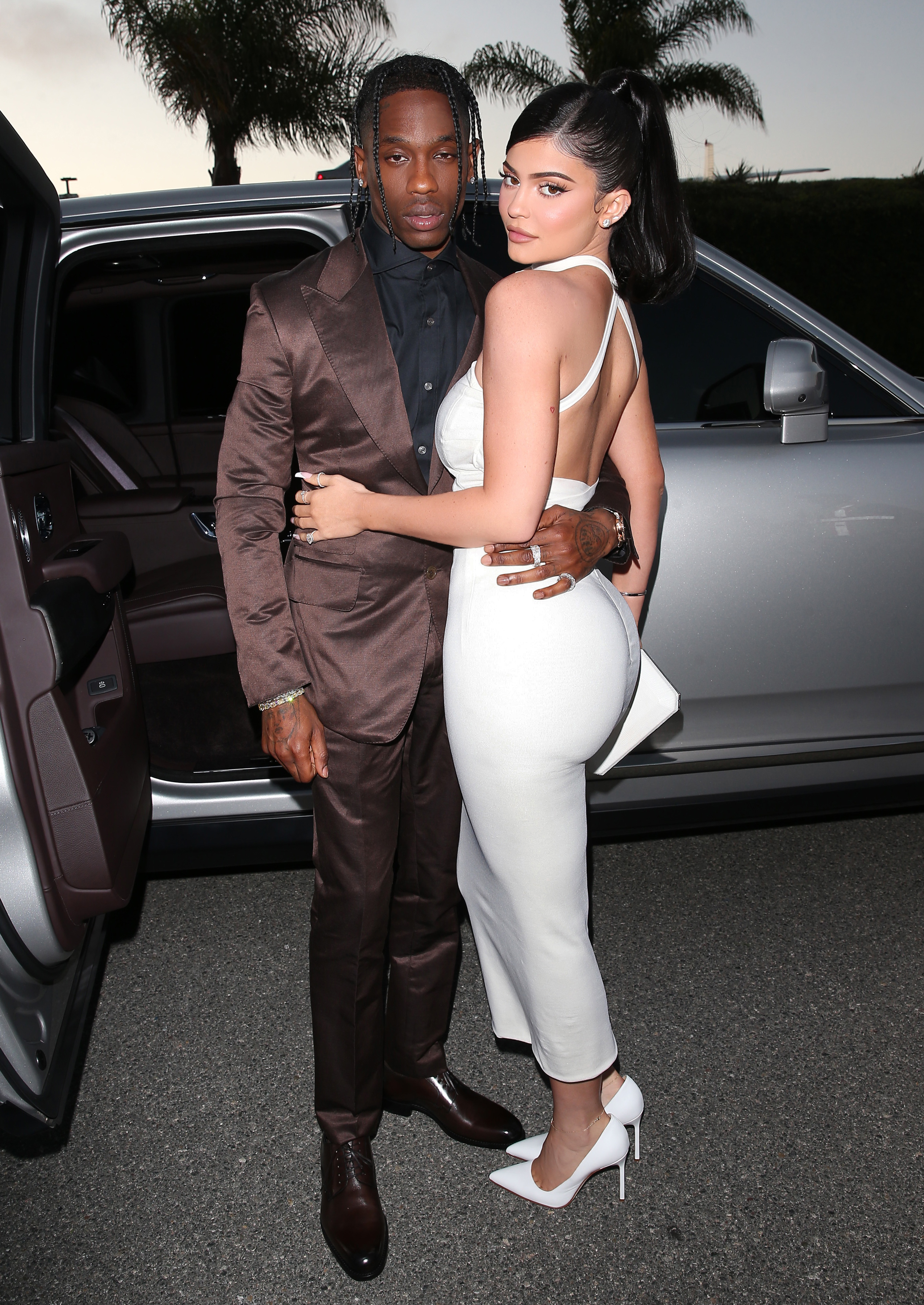 Stormi Webster, Travis Scott and Kylie Jenner