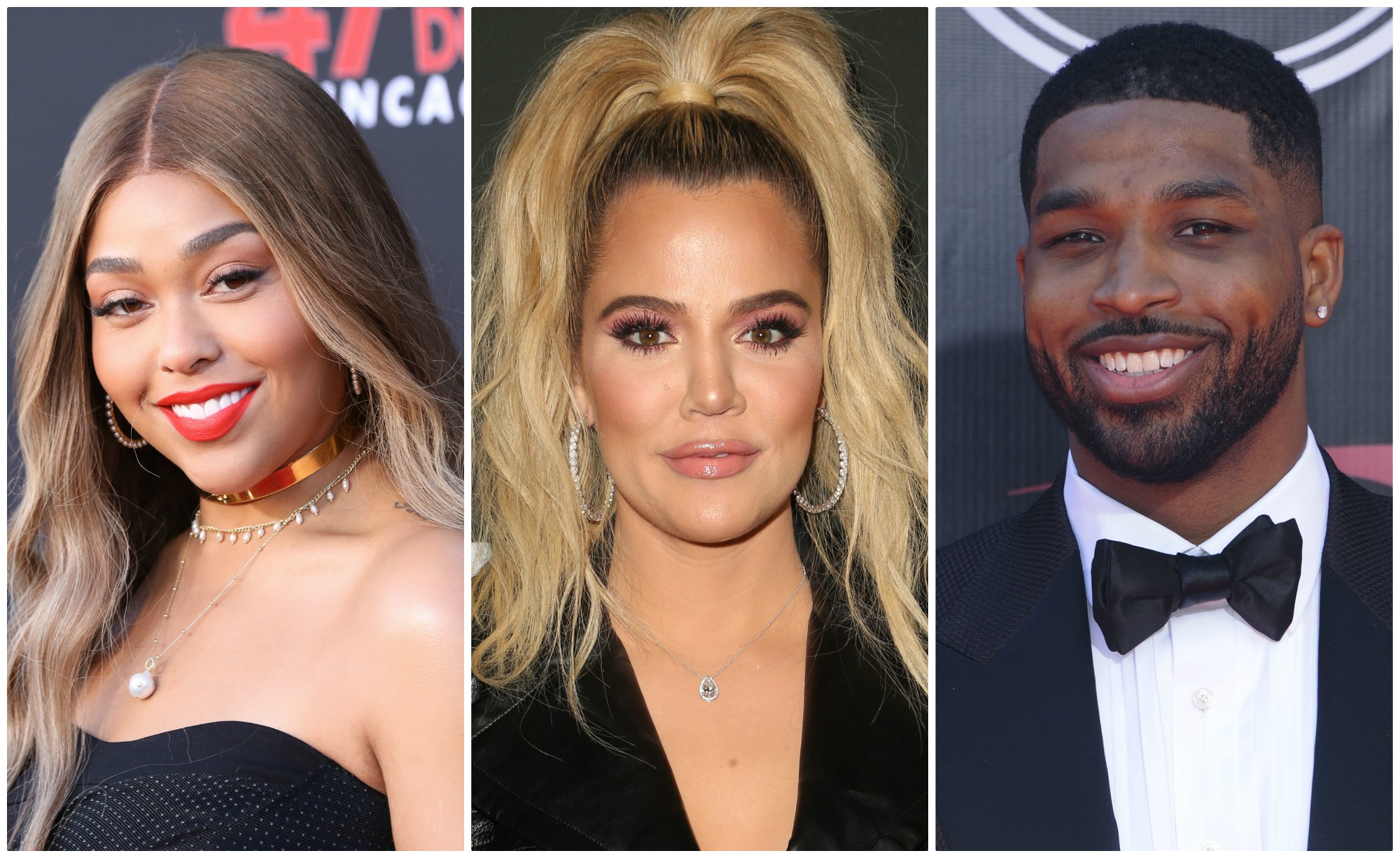 Khloe Kardashian and Tristan Thompson and Jordyn Woods