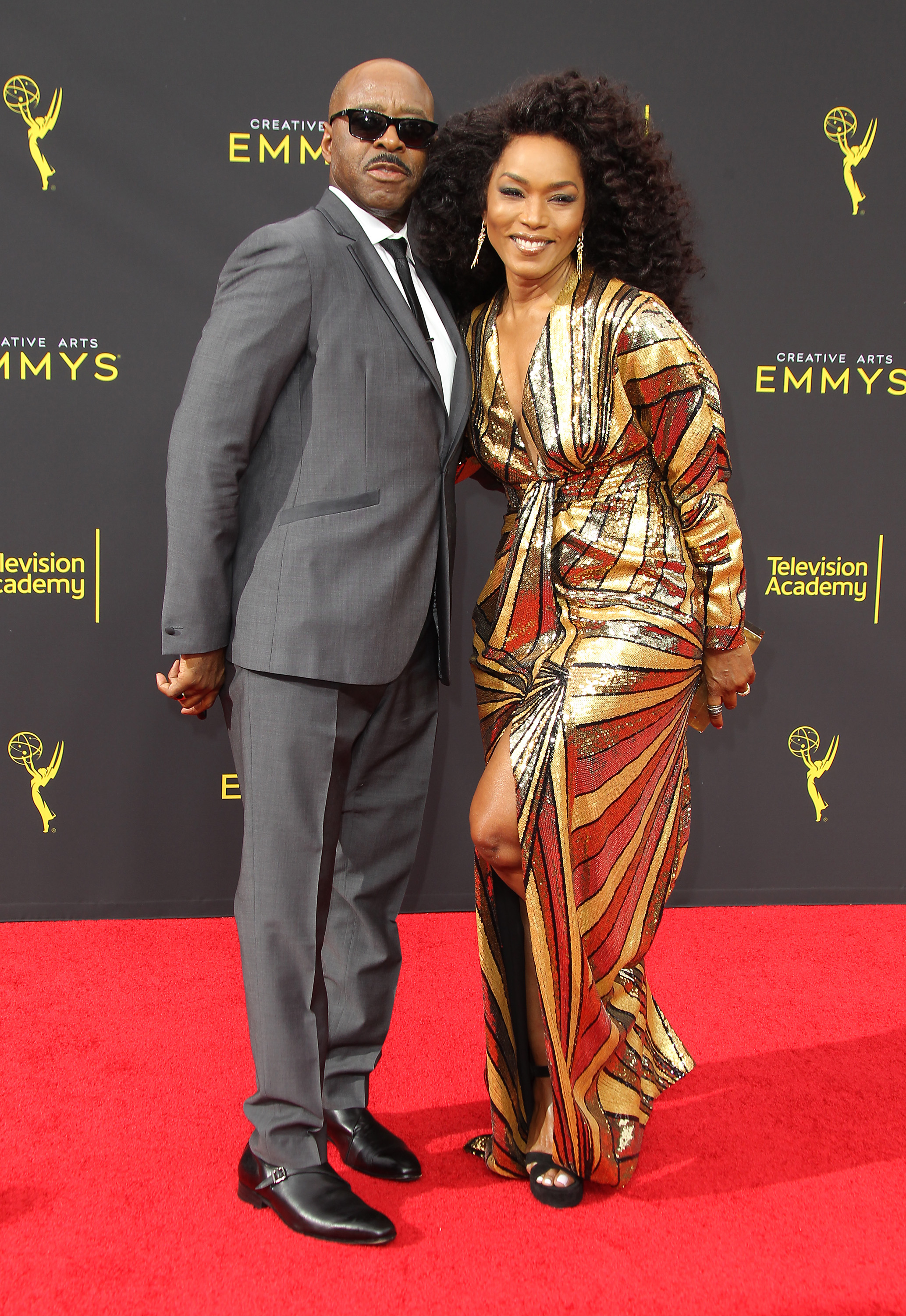 Courtney B. Vance and Angela Bassett at the 2019 Creative Arts Emmy Awards