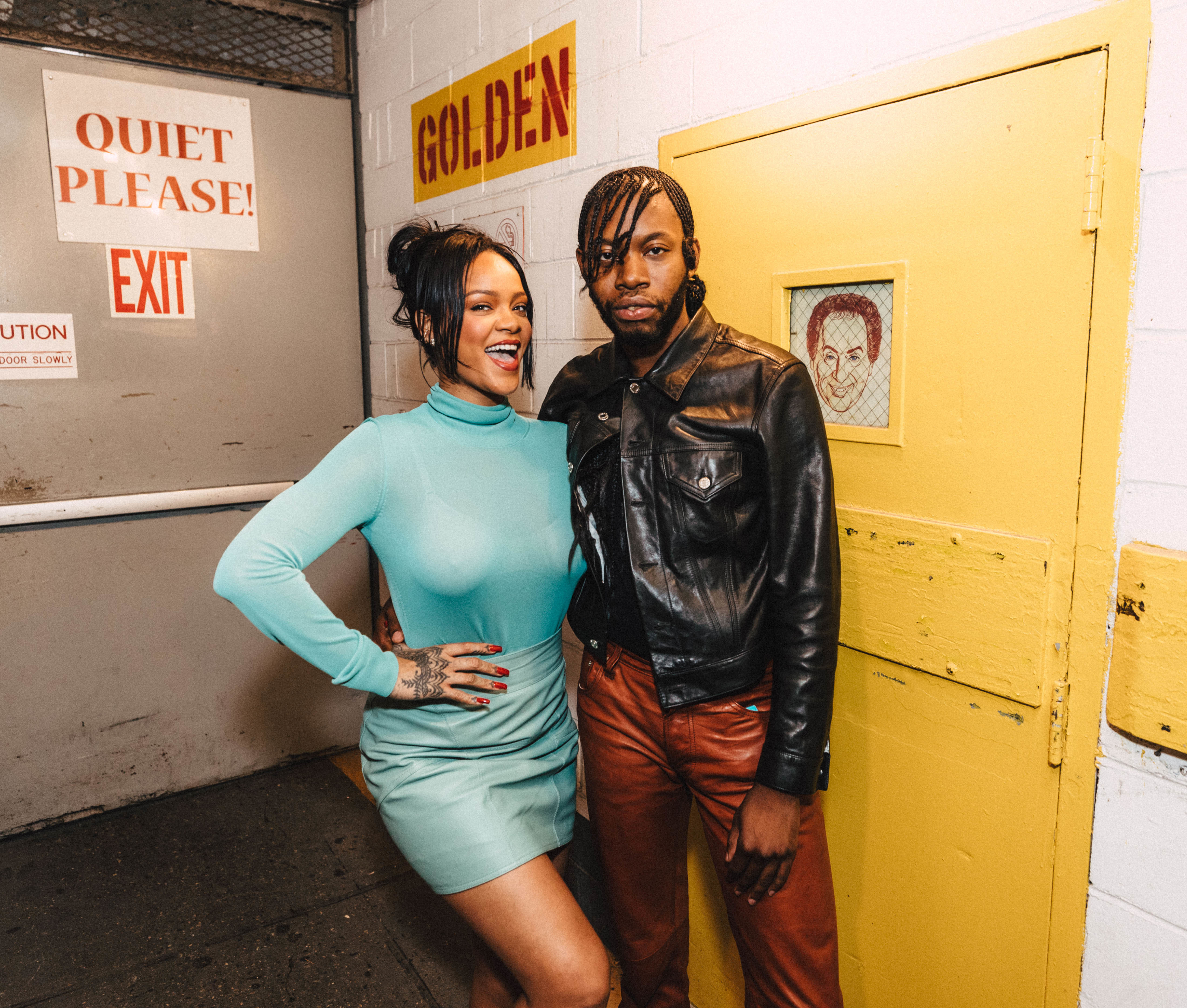 Rihanna at Slave Play with Jeremy O. Harris at Golden Theatre