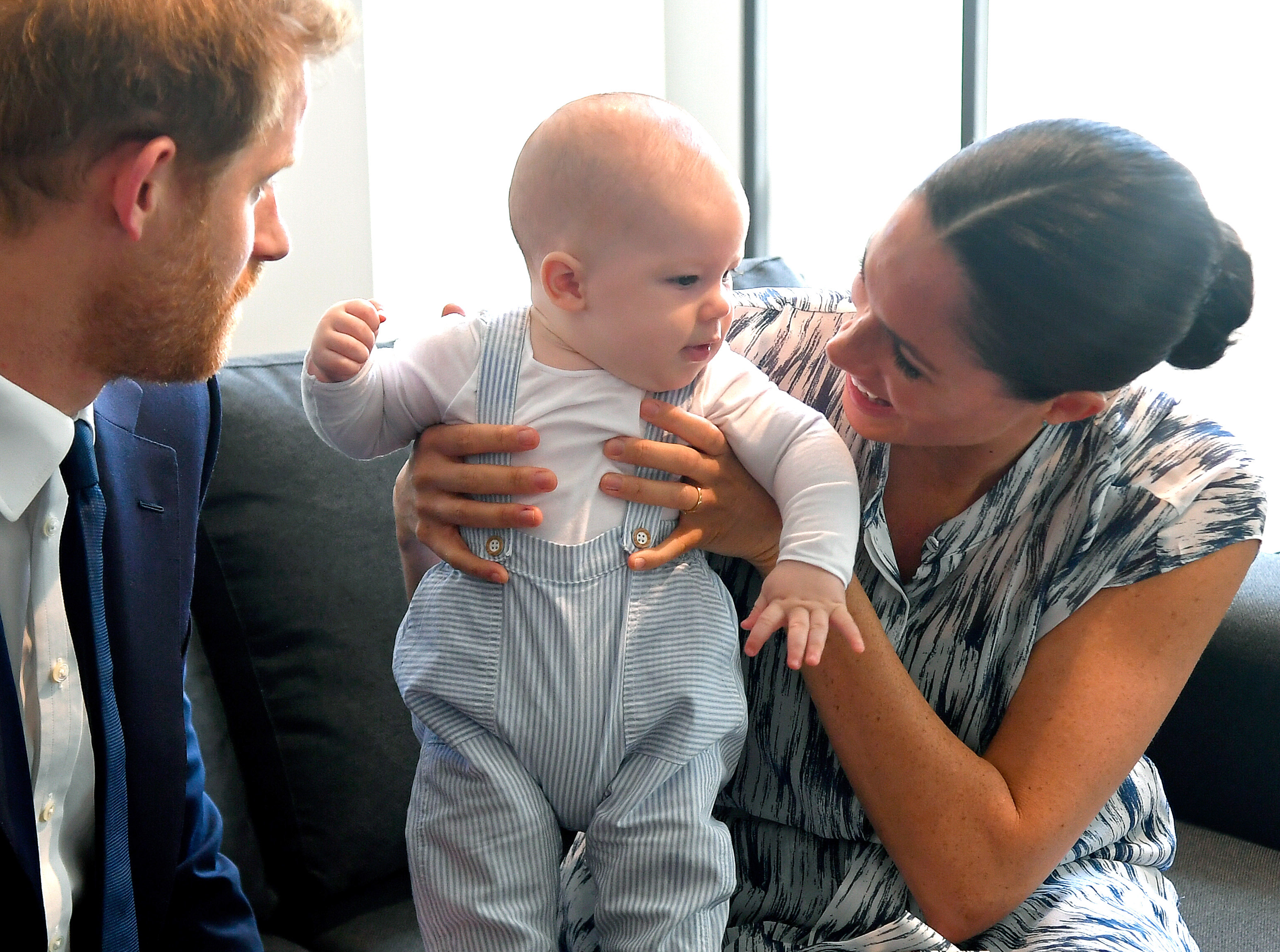 Archie, the son of Prince Harry, the Duke of Sussex and Meghan the Duchess of Sussex makes first public appearance in South Africa