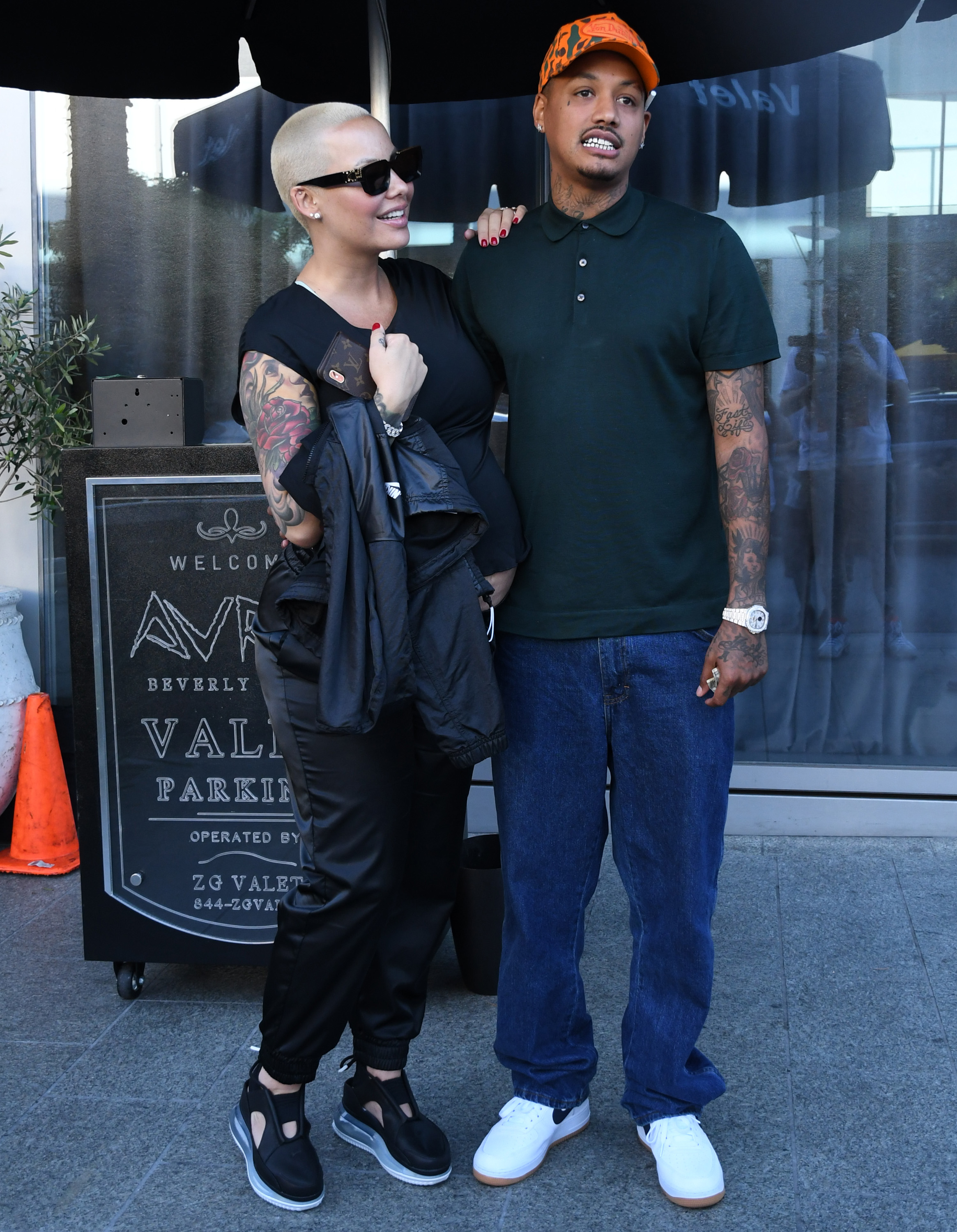 Amber Rose baby bump Alexander "AE" Edwards in Beverly Hills