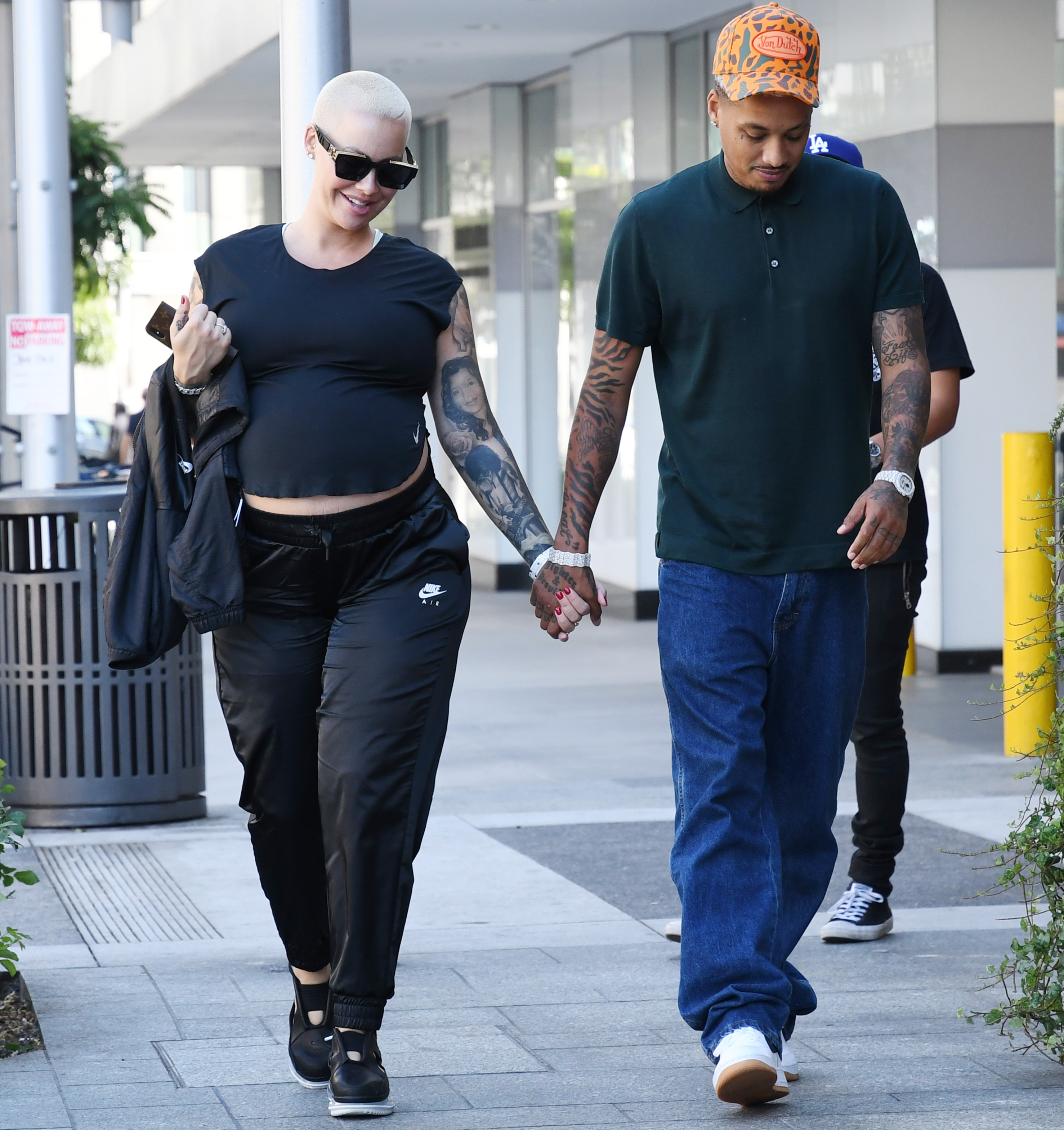Amber Rose baby bump Alexander "AE" Edwards in Beverly Hills