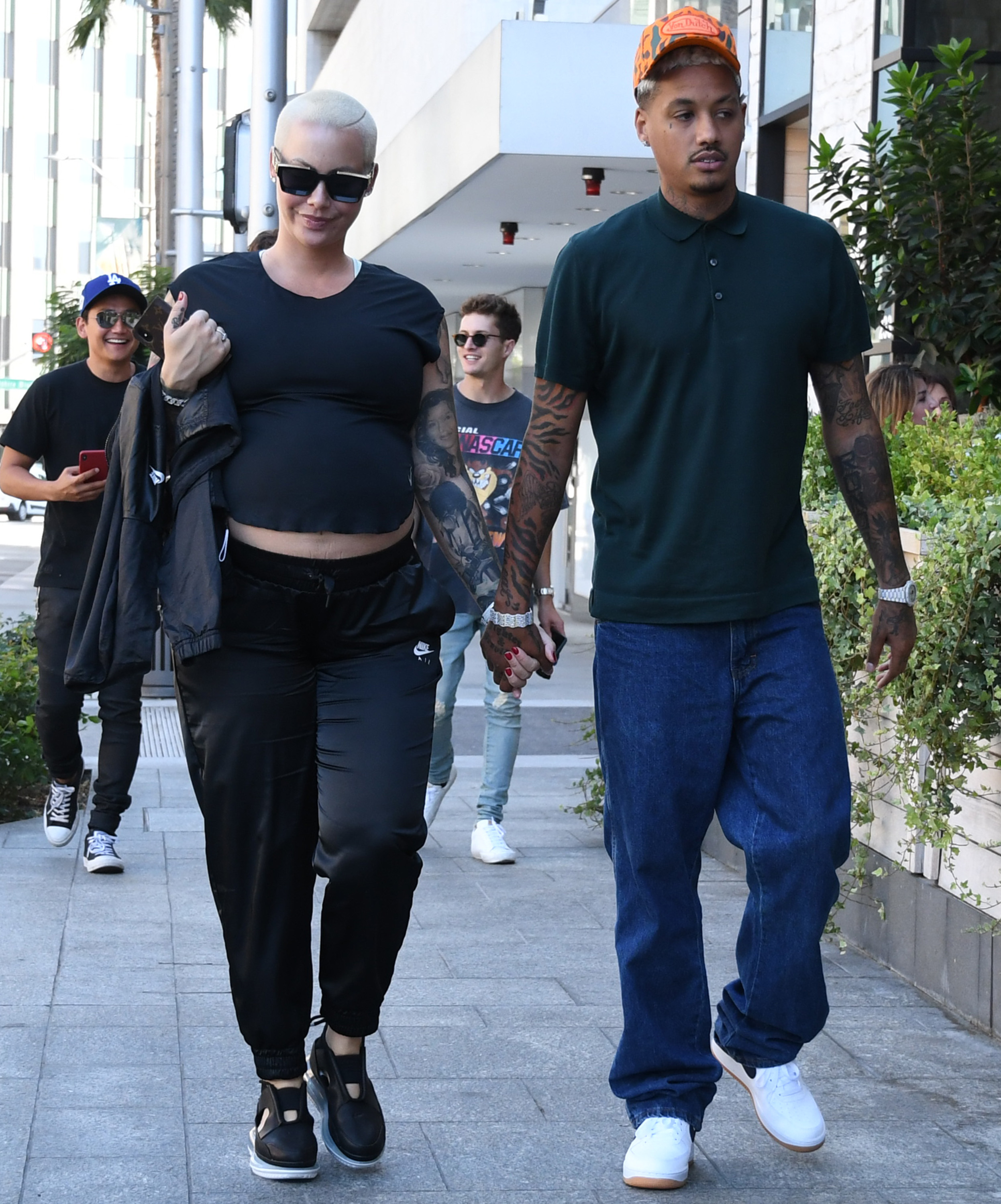 Amber Rose baby bump Alexander "AE" Edwards in Beverly Hills