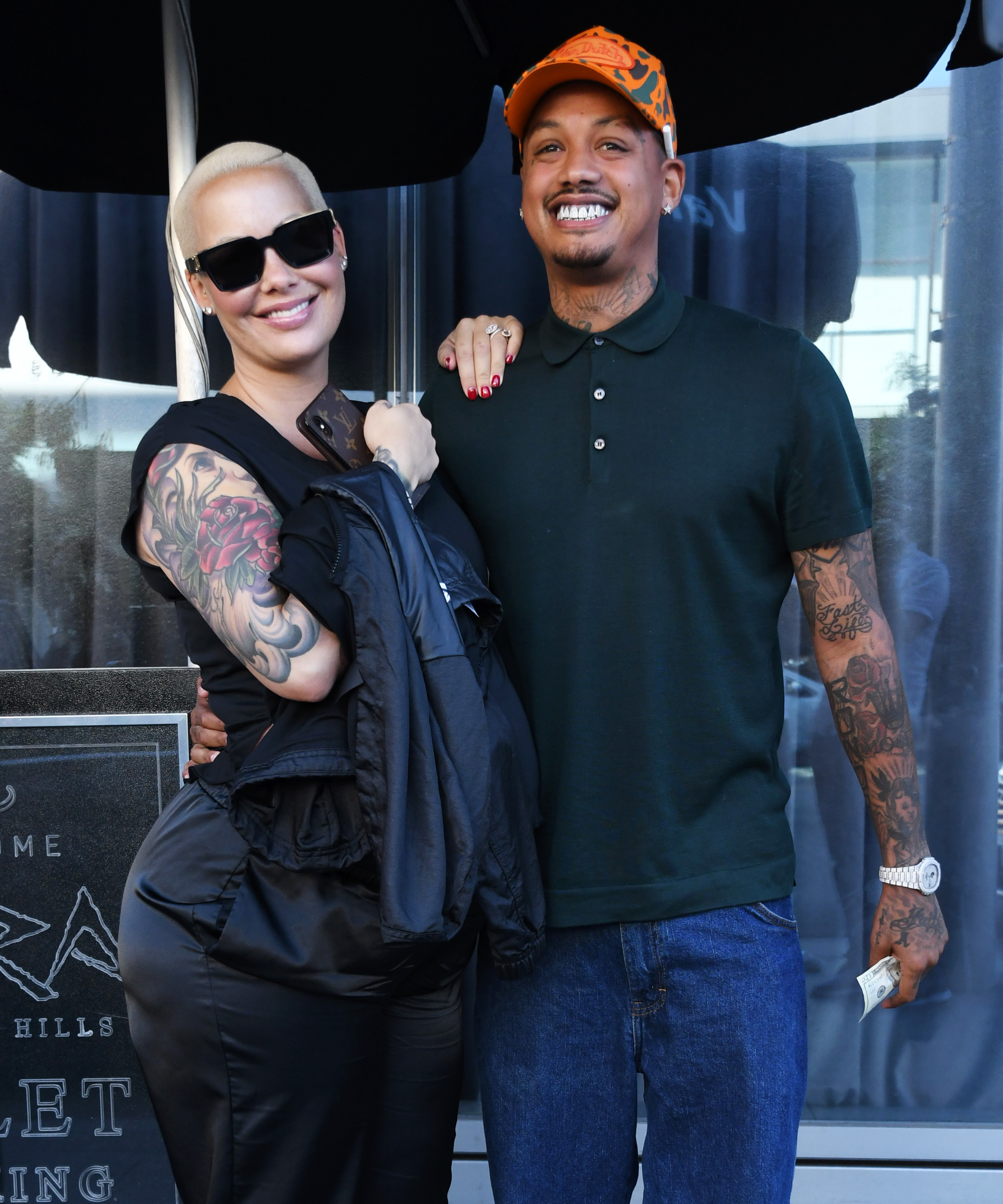 Amber Rose baby bump Alexander "AE" Edwards in Beverly Hills