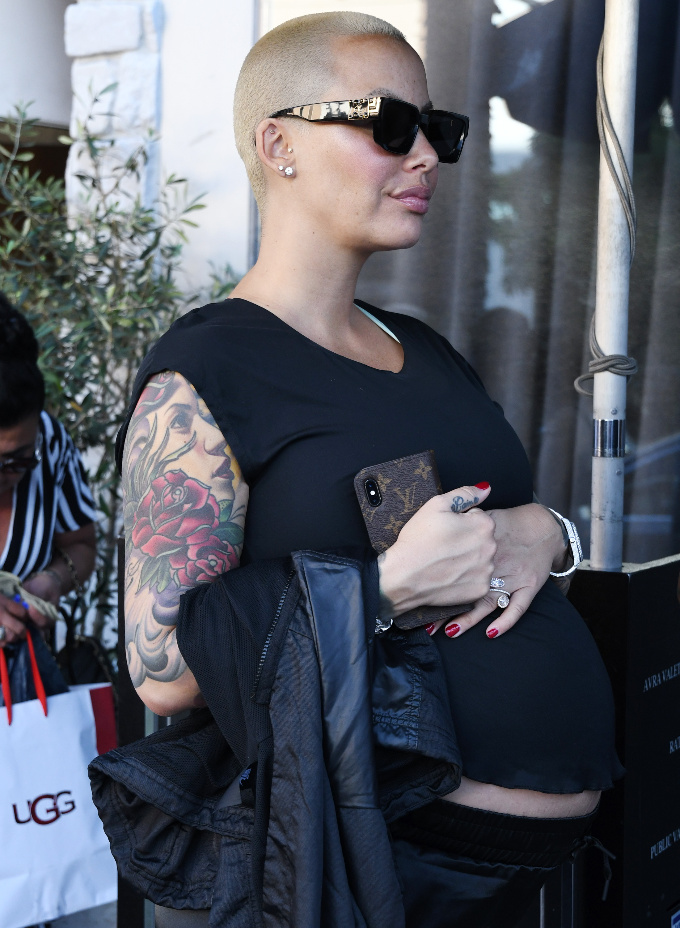 Amber Rose baby bump Alexander "AE" Edwards in Beverly Hills