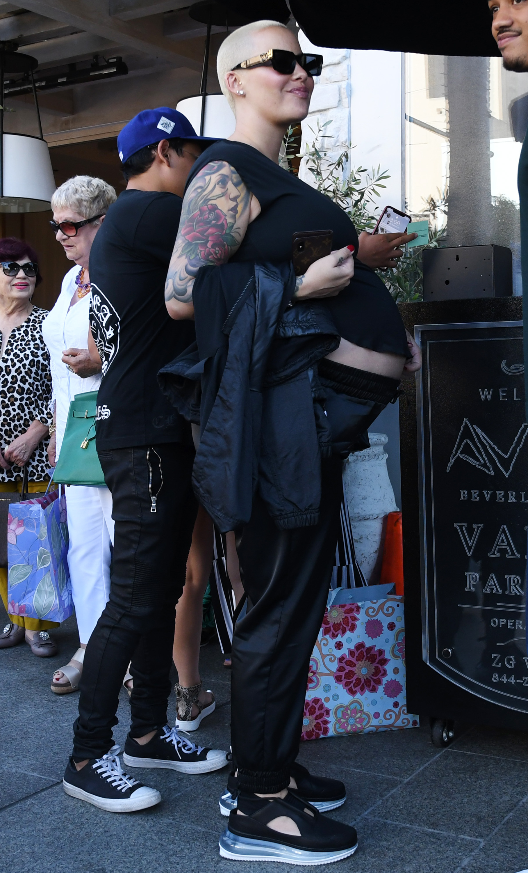 Amber Rose baby bump Alexander "AE" Edwards in Beverly Hills