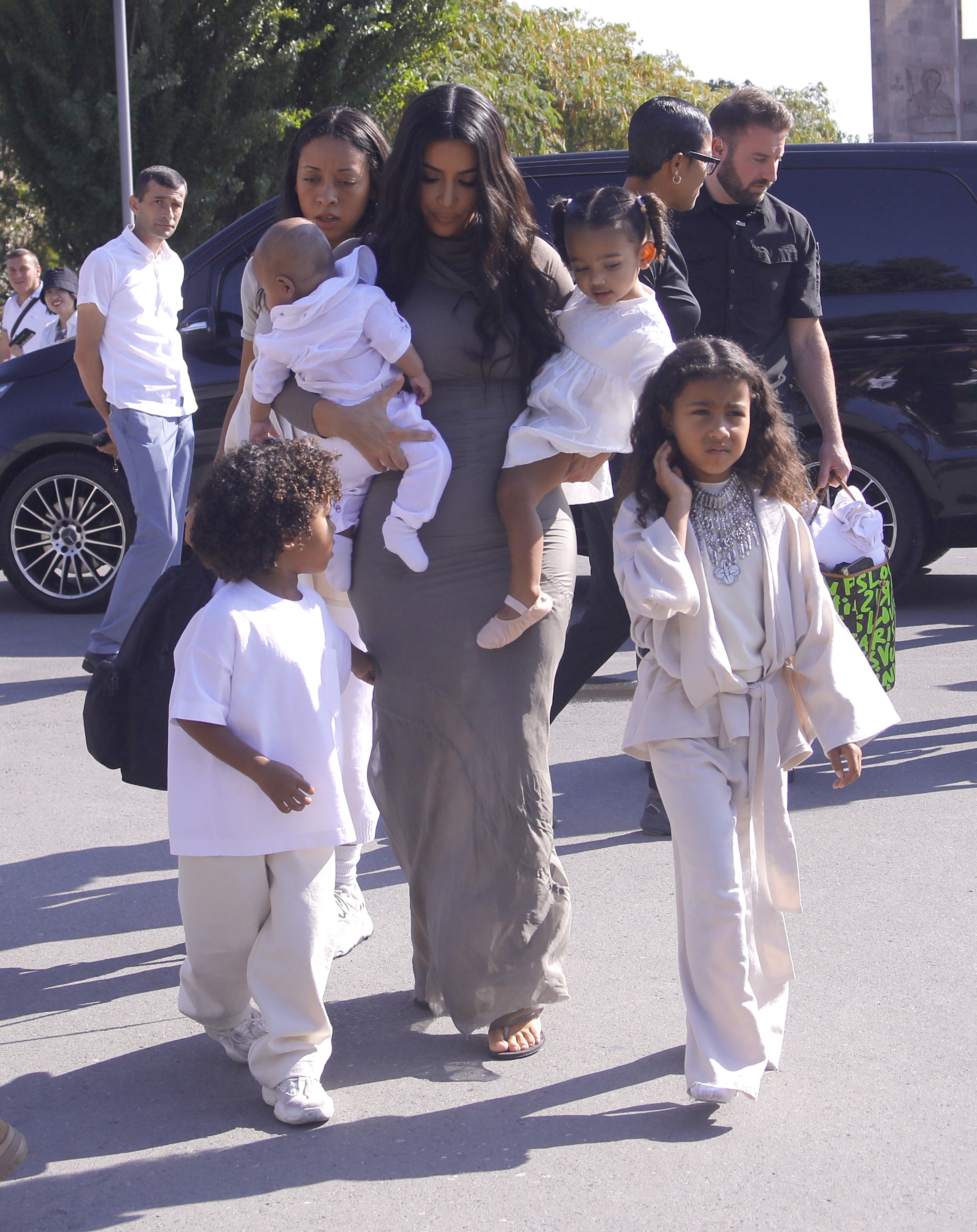 Kim and Kourtney Kardashian get their children baptized in Armenia