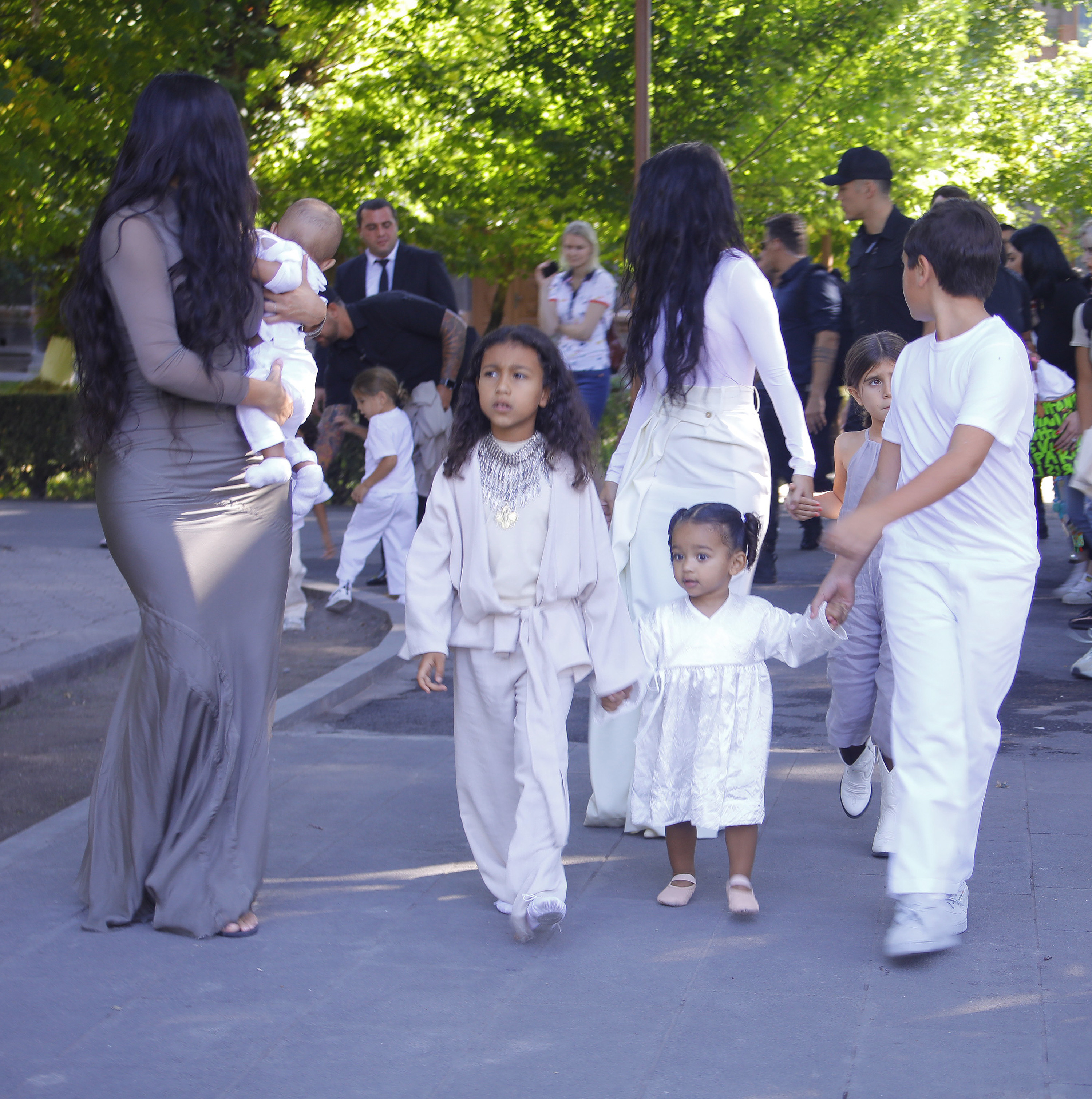 Kim and Kourtney Kardashian get their children baptized in Armenia