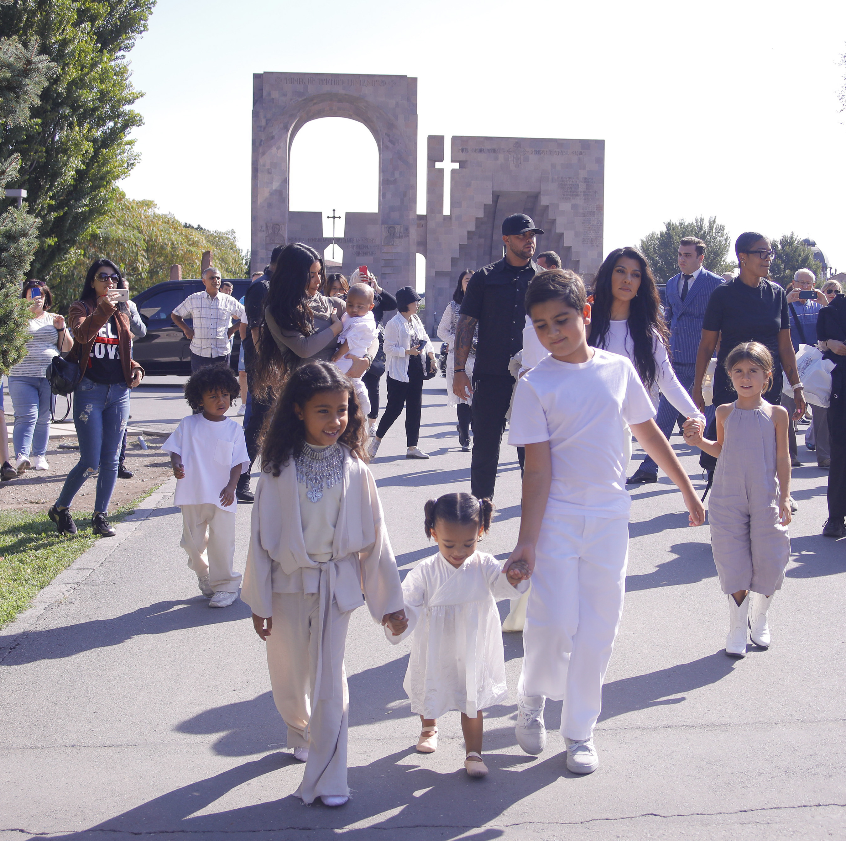 Kim and Kourtney Kardashian get their children baptized in Armenia