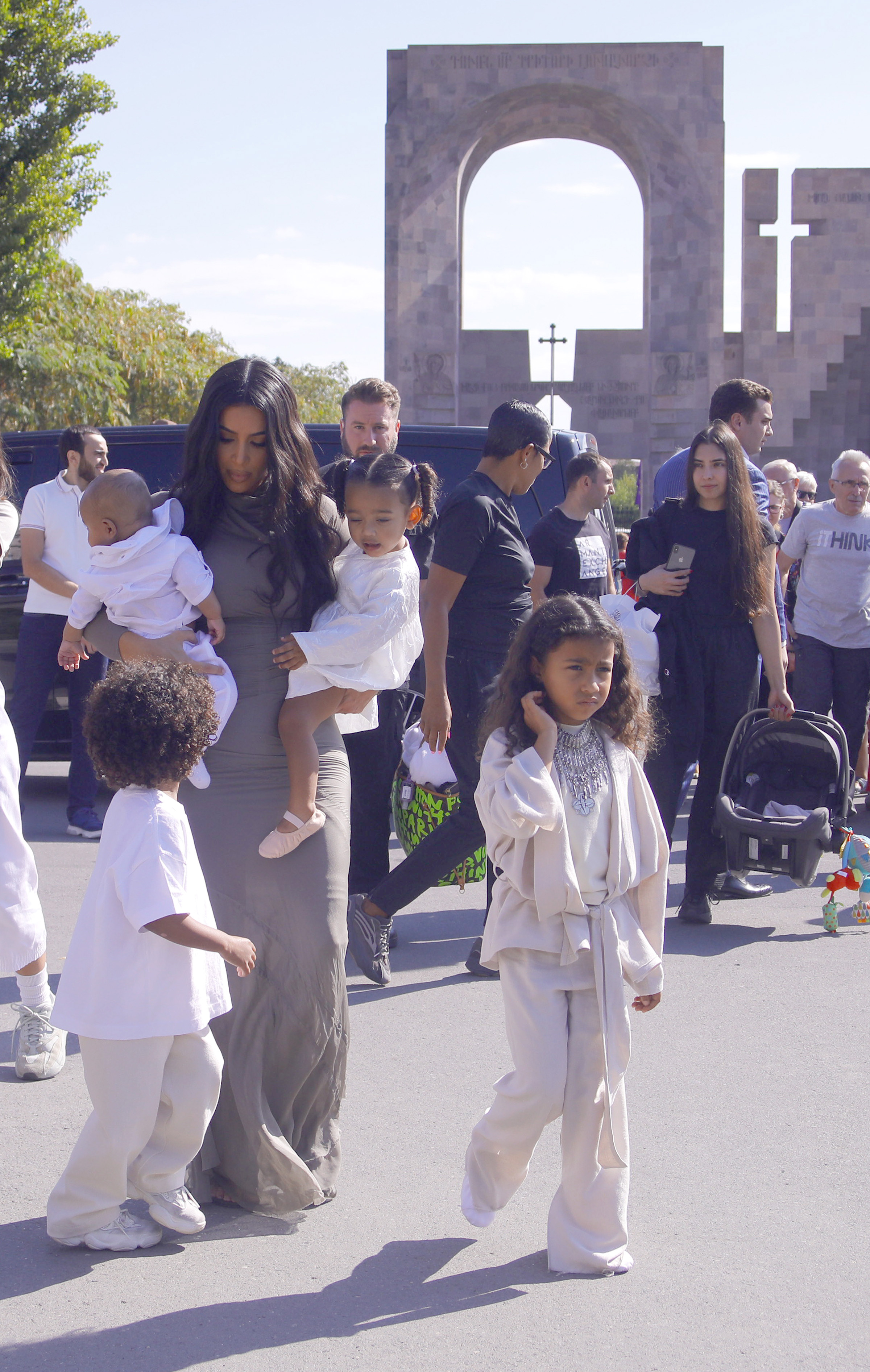 Kim and Kourtney Kardashian get their children baptized in Armenia