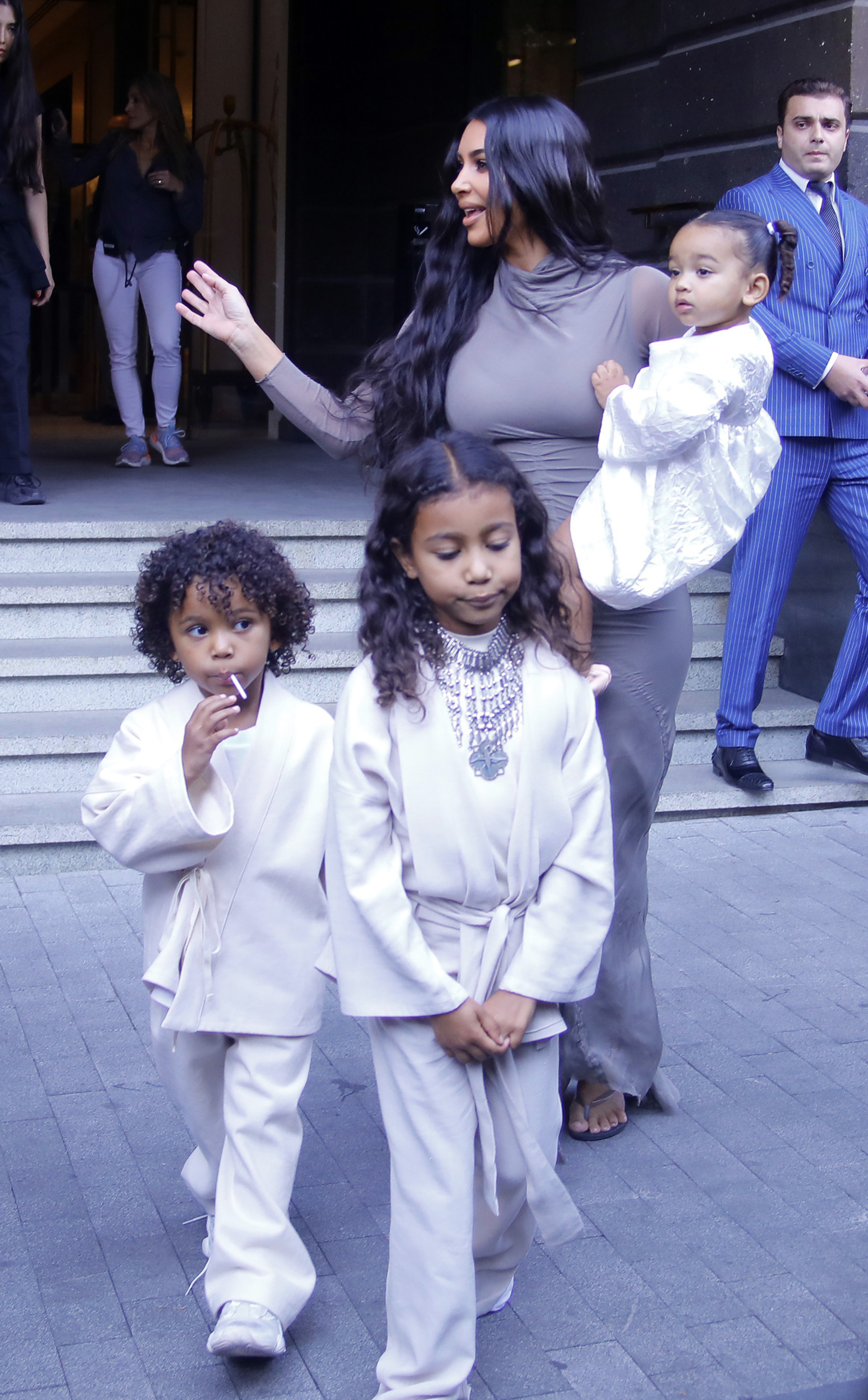 Kim and Kourtney Kardashian get their children baptized in Armenia