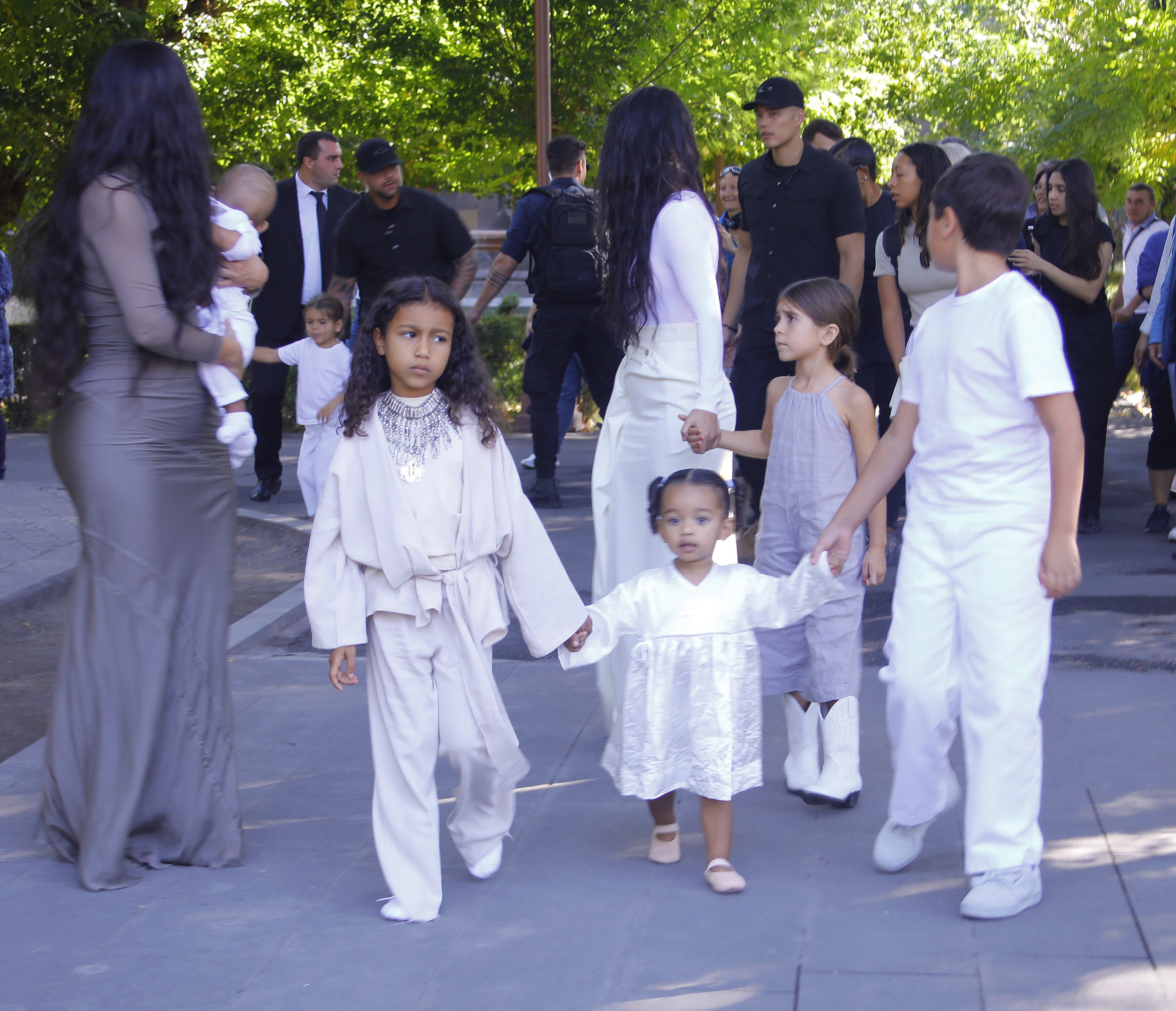 Kim and Kourtney Kardashian get their children baptized in Armenia