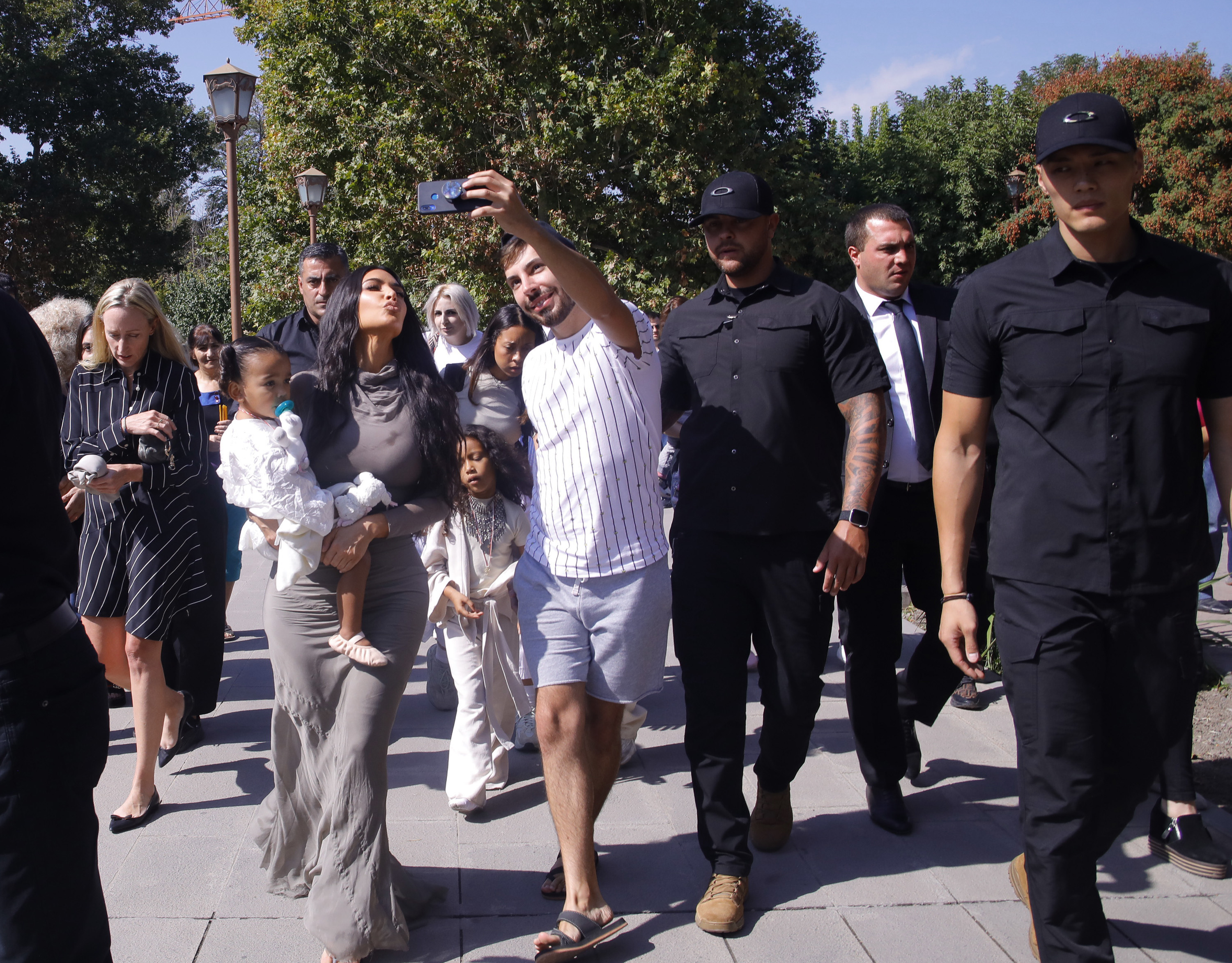 Kim and Kourtney Kardashian get their children baptized in Armenia