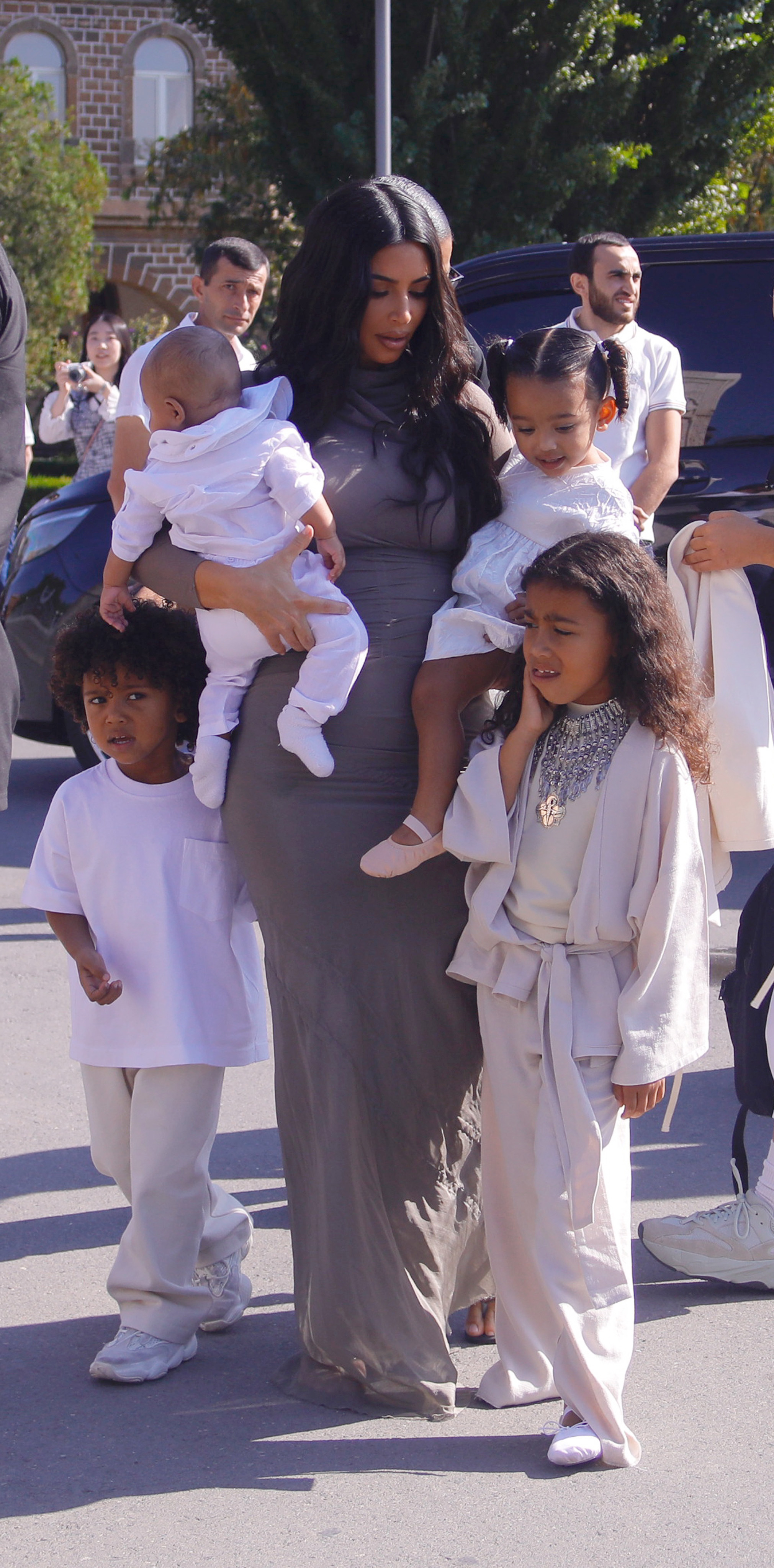 Kim and Kourtney Kardashian get their children baptized in Armenia