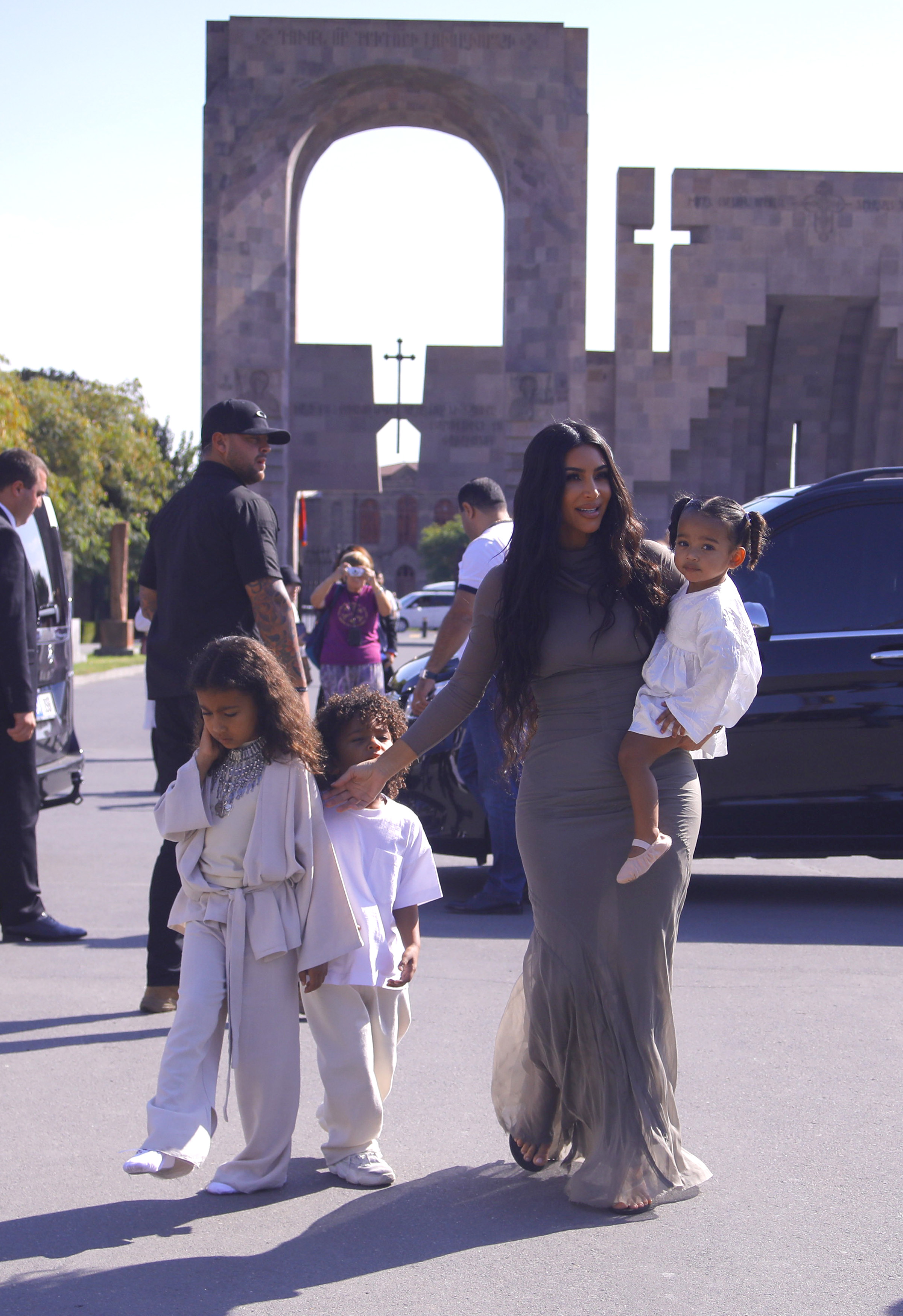 Kim and Kourtney Kardashian get their children baptized in Armenia