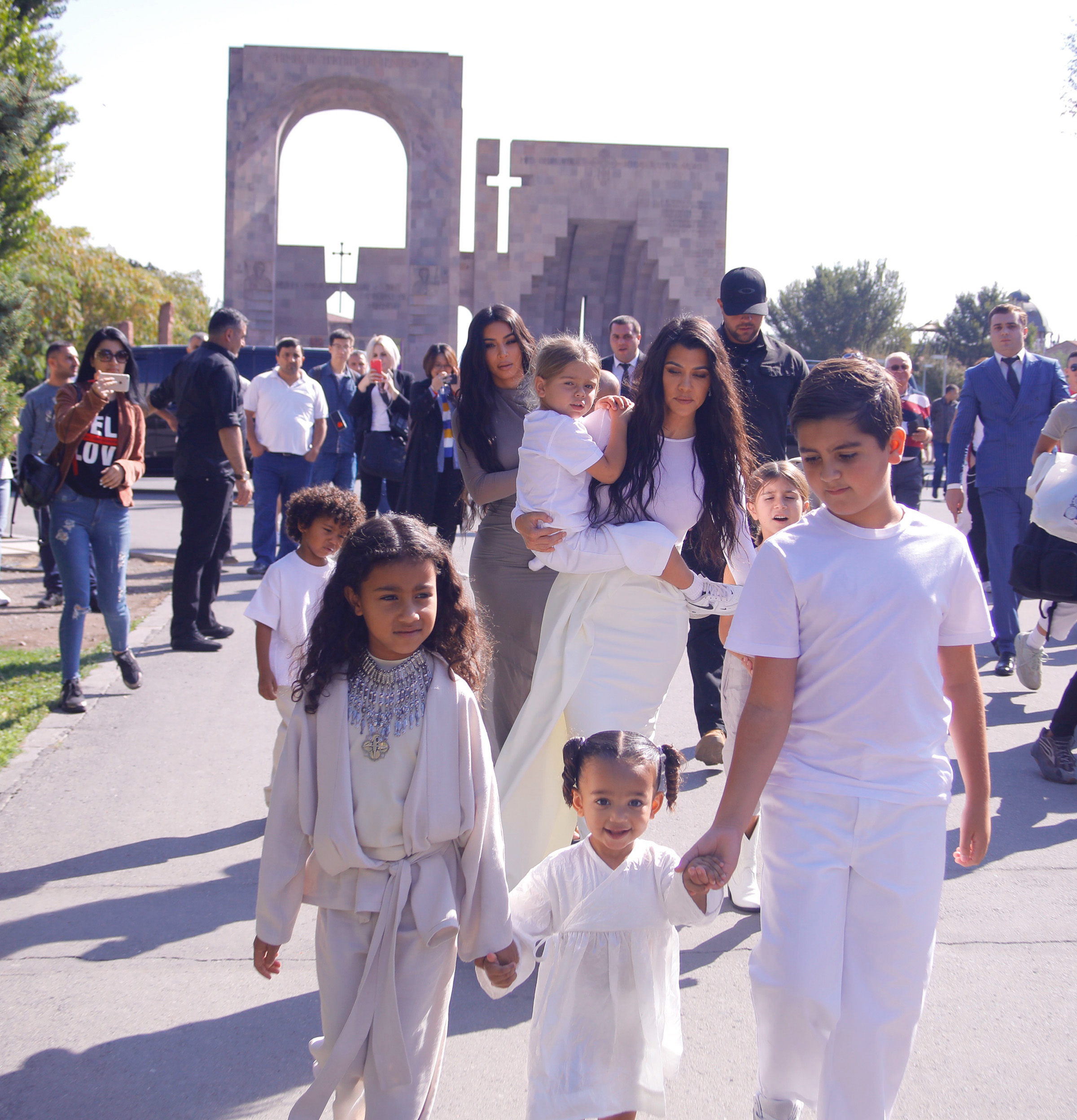 Kim and Kourtney Kardashian get their children baptized in Armenia