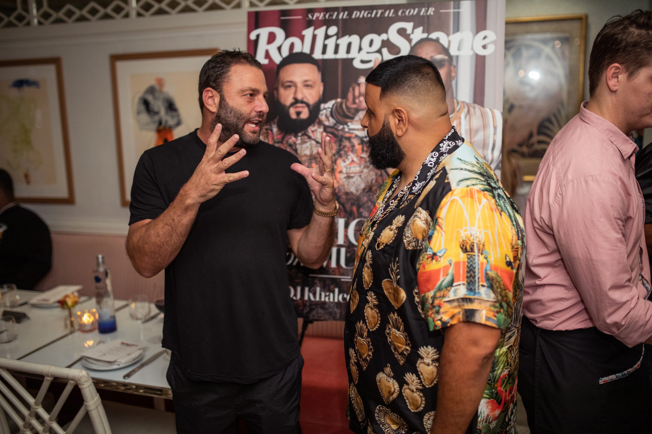 Diddy and DJ Khaled Rolling Stone cover celebration dinner
