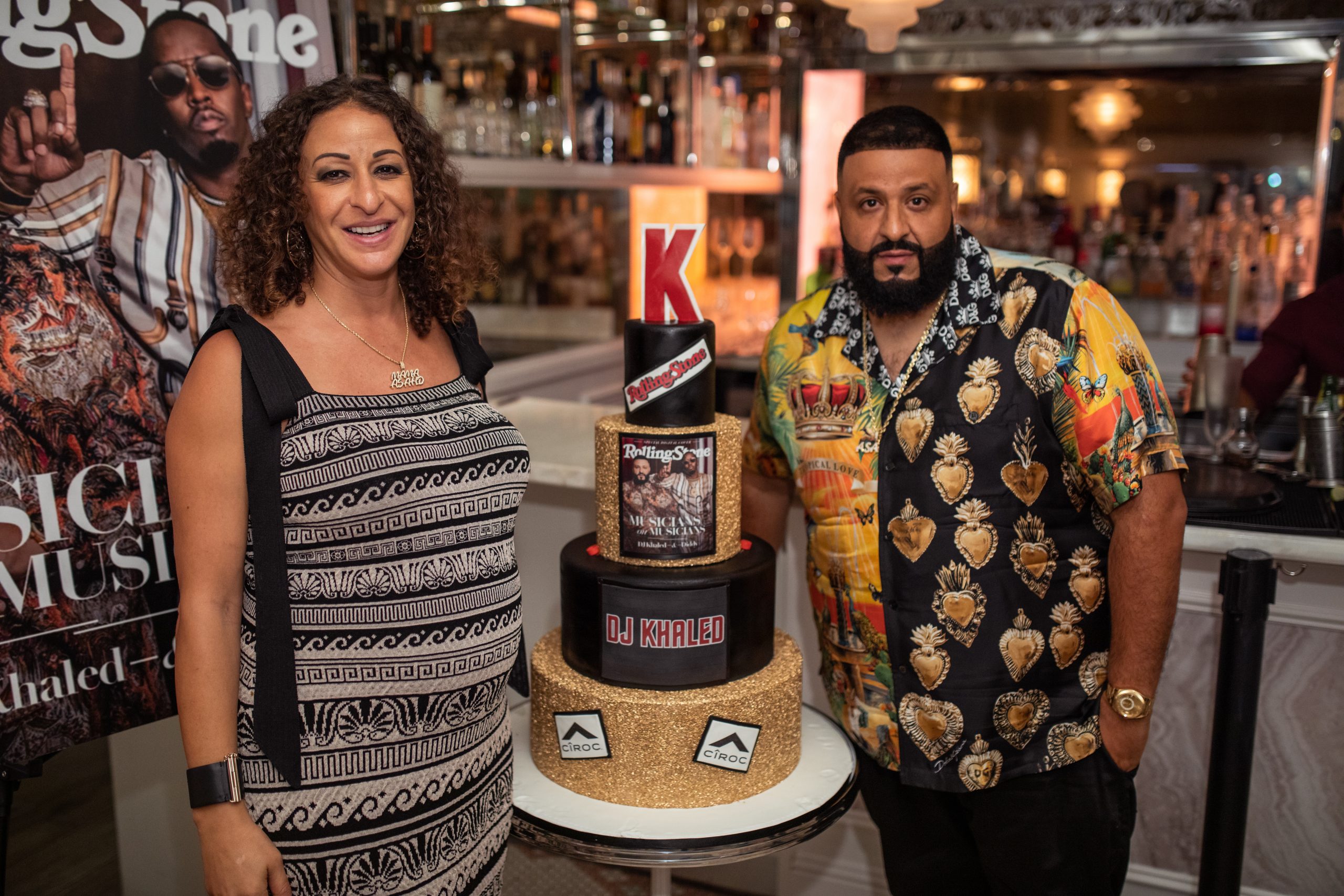 Diddy and DJ Khaled Rolling Stone cover celebration dinner