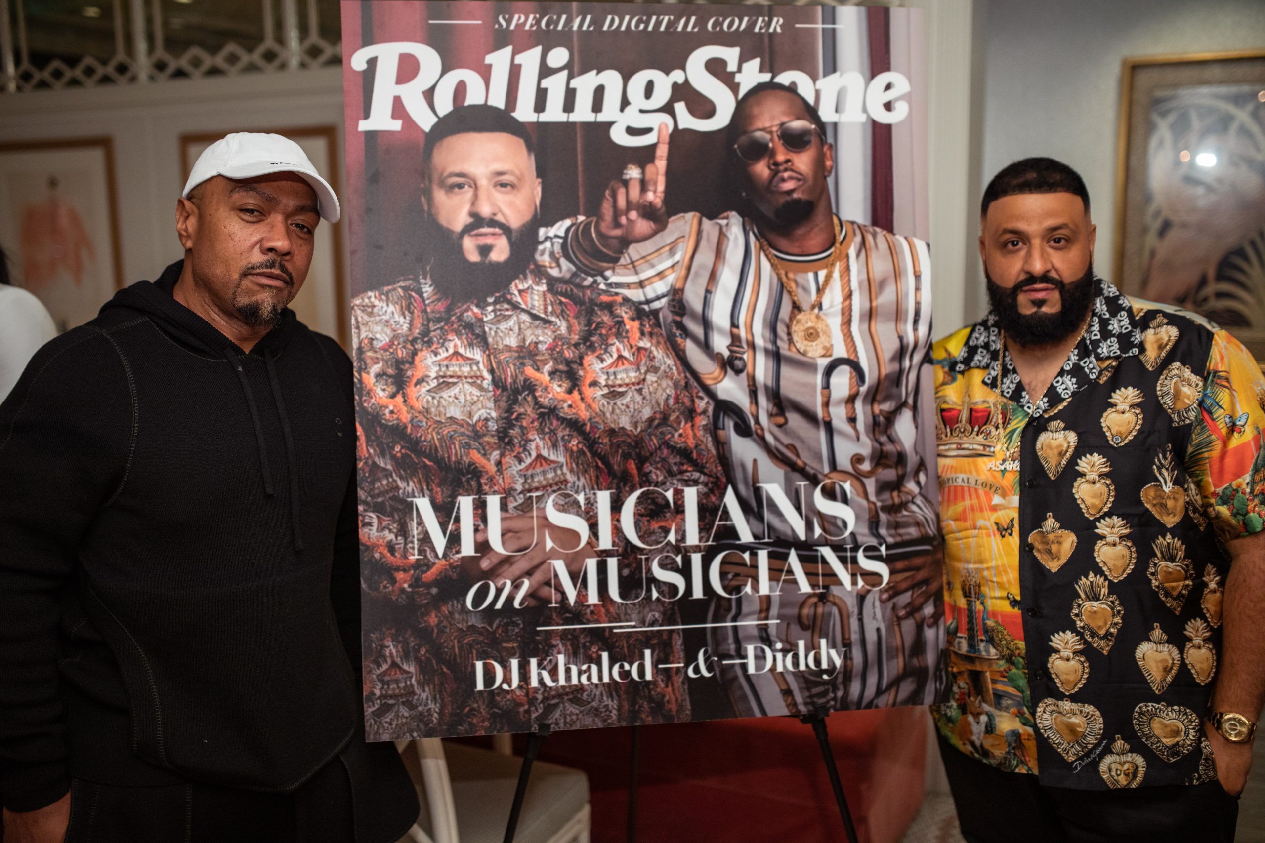 Diddy and DJ Khaled Rolling Stone cover celebration dinner