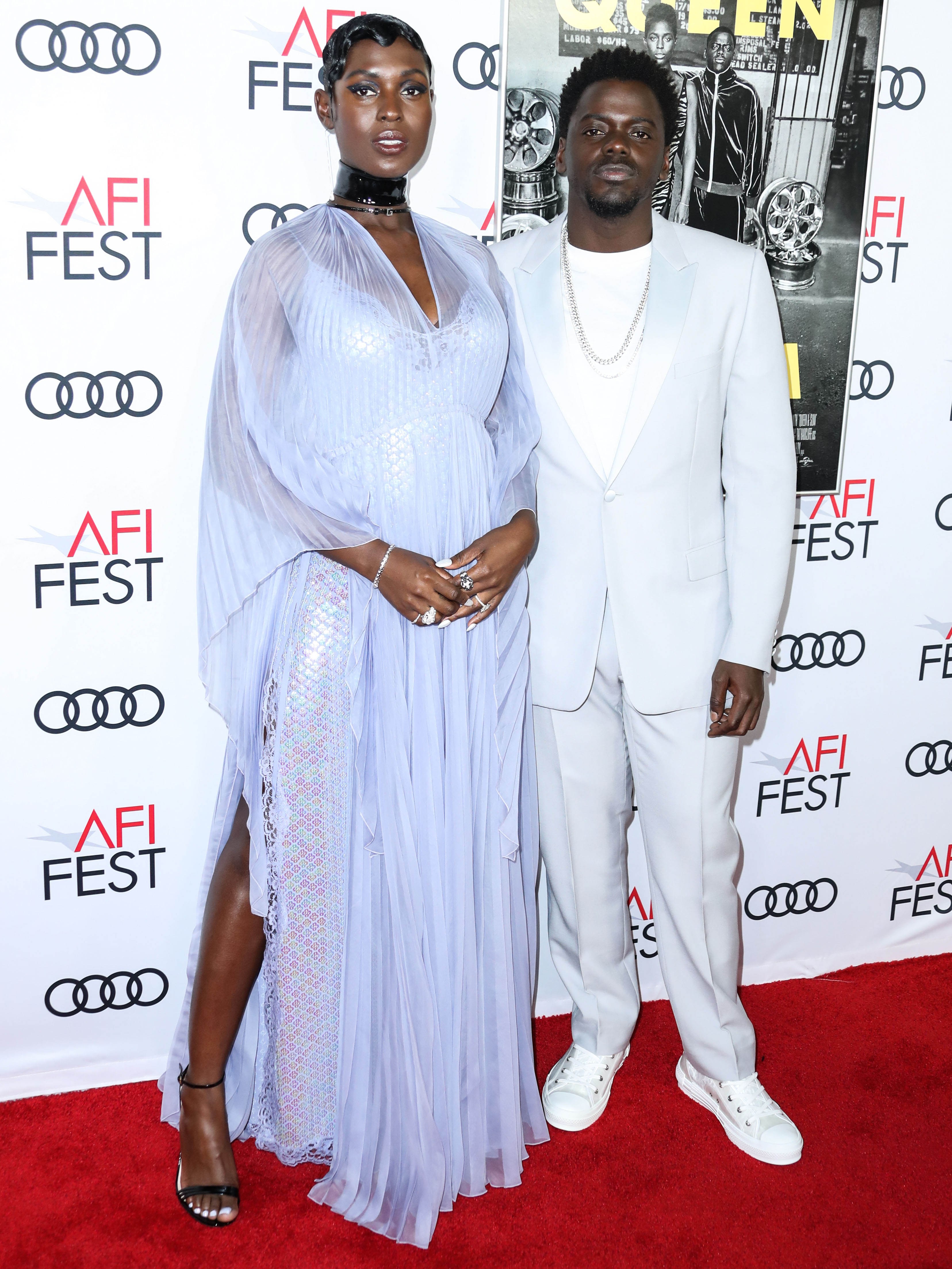 Jodie Turner Smith and Daniel Kaluuya attend Premiere of 'Queen & Slim' at AFIFest
