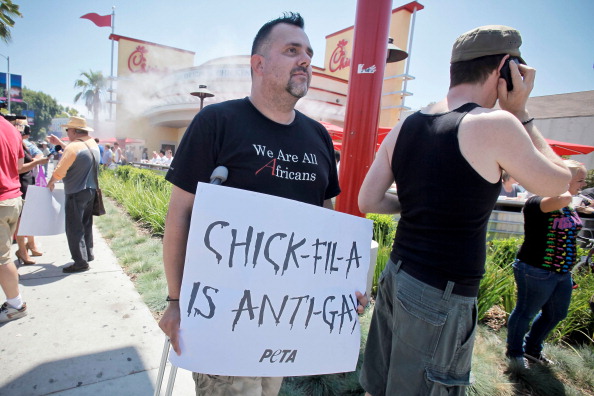 "Chick-Fil-A Is Anti-Gay!" PETA And The LGBT Community Protest