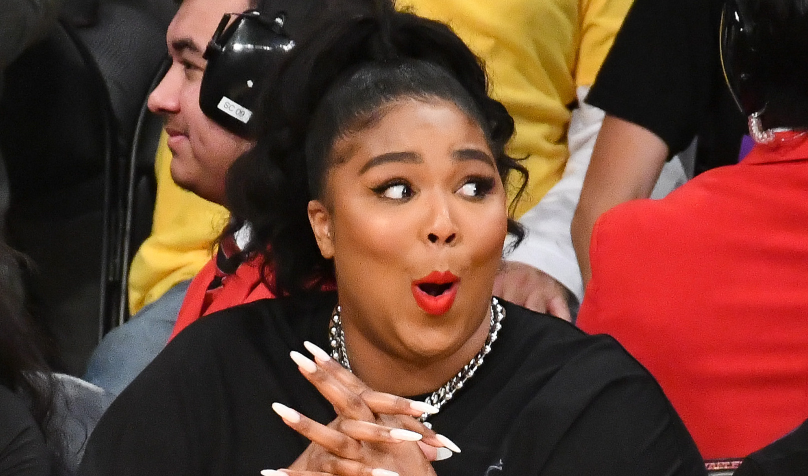 Celebrities At The Los Angeles Lakers Game